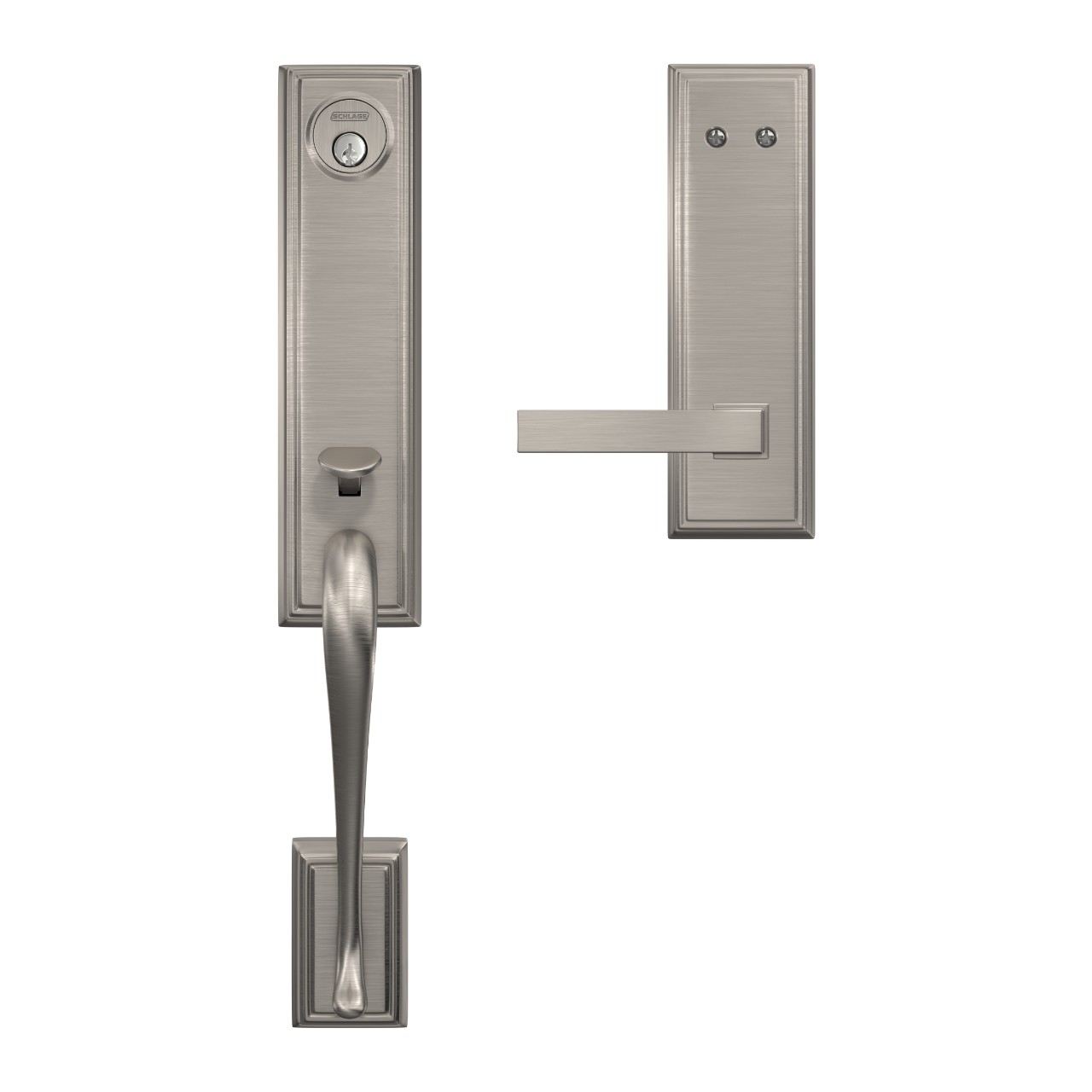 Custom 3/4 trim Inactive Handleset and Northbrook Lever with Addison Trim