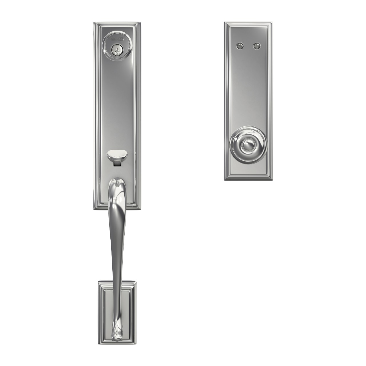 Custom 3/4 trim Inactive Handleset and Georgian Knob with Addison Trim