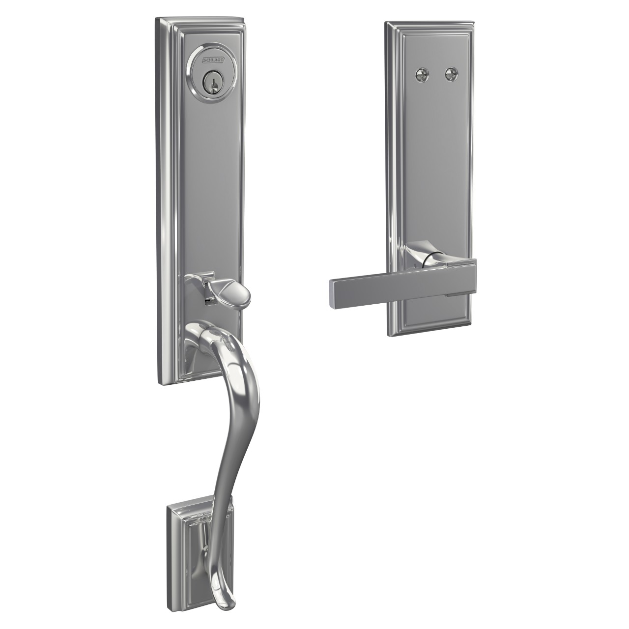 Custom 3/4 trim Inactive Handleset and Northbrook Lever with Addison Trim