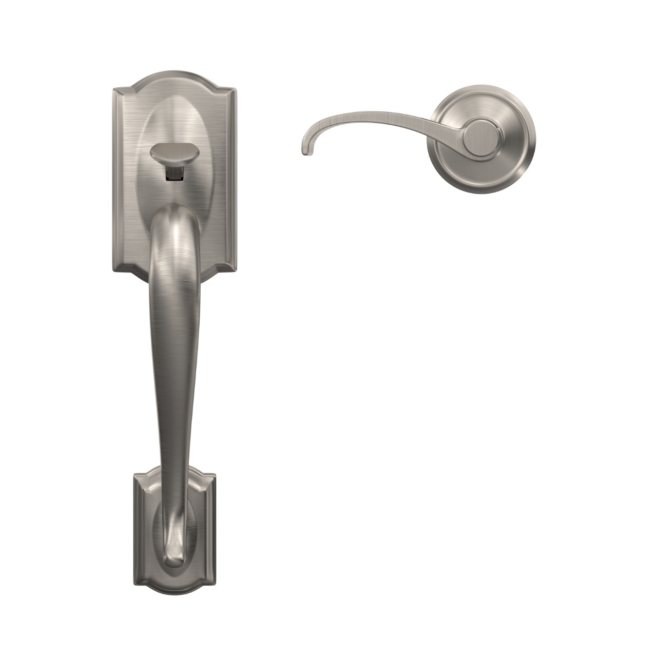 Custom Front Entry Handle and Whitney Lever with Alden Trim