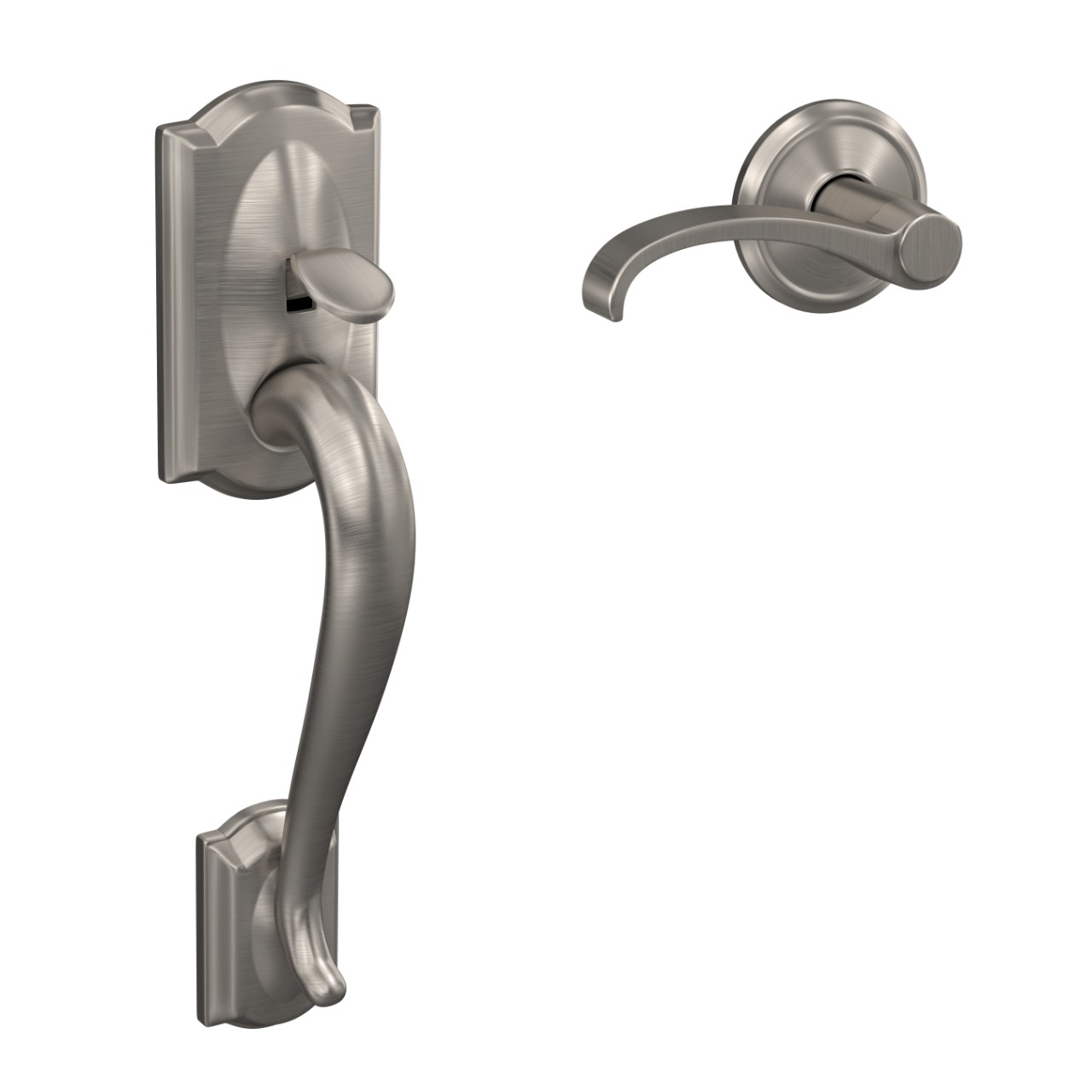 Custom Front Entry Handle and Whitney Lever with Alden Trim