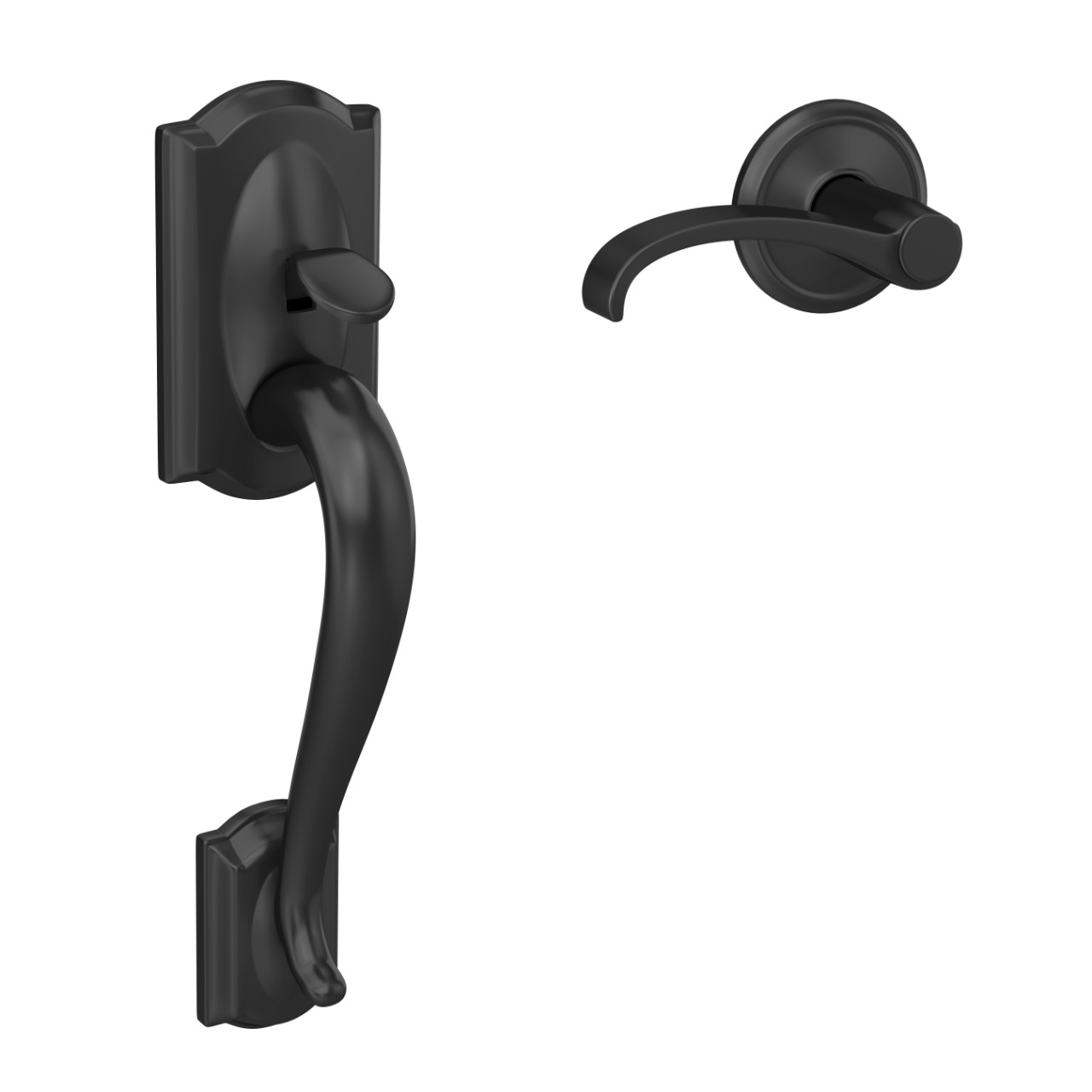 Custom Front Entry Handle and Whitney Lever with Alden Trim