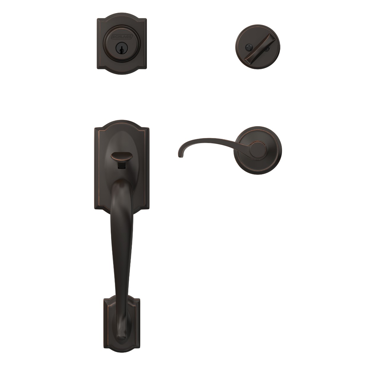Custom Single Cylinder Handleset and Whitney Lever with Alden Trim