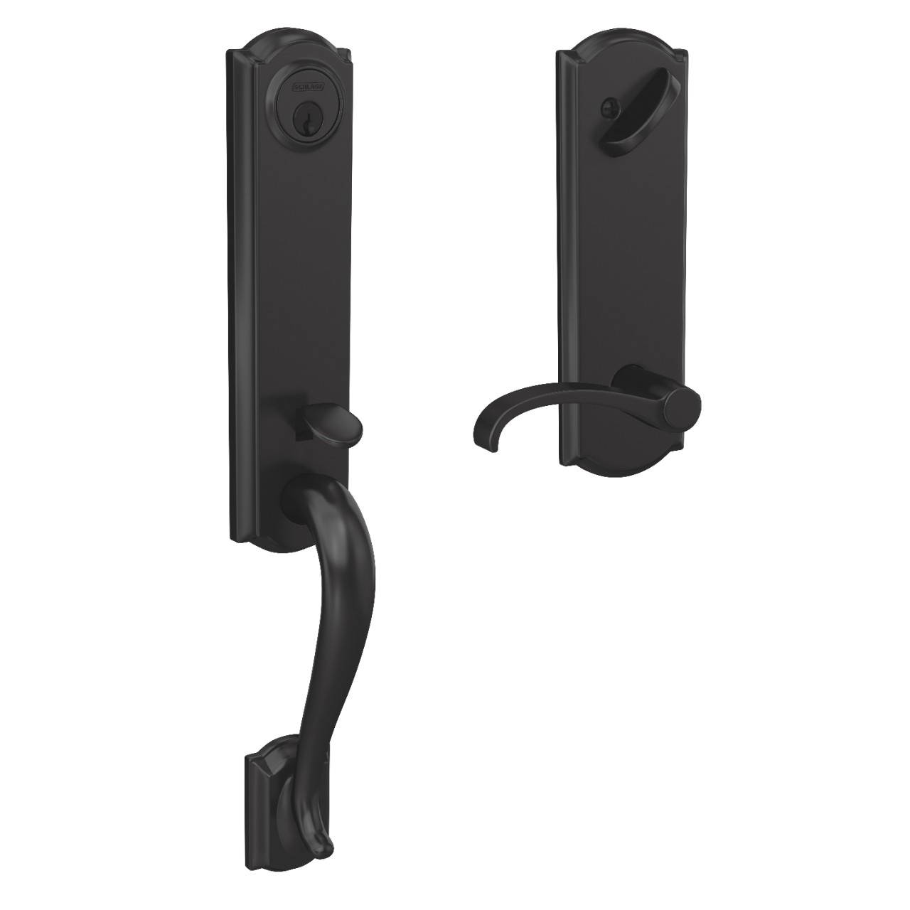 Custom 3/4 Trim Single Cylinder Handleset and Whitney Lever with Camelot Trim