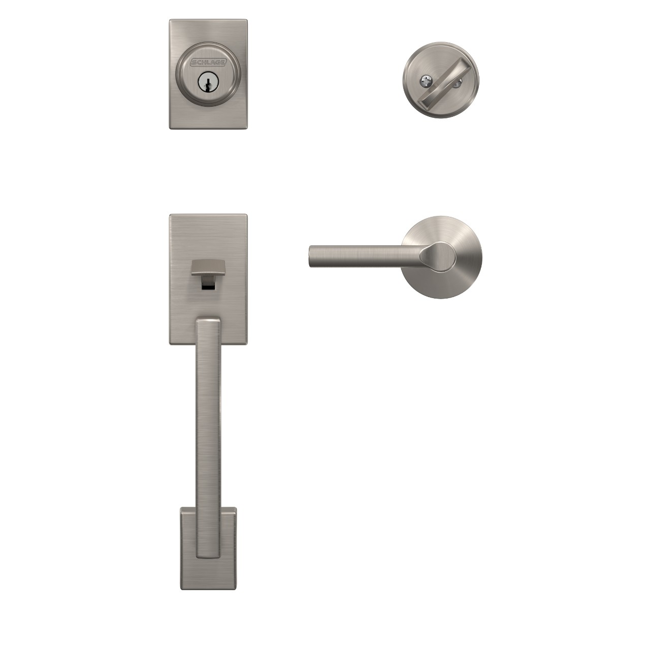 Custom Single Cylinder Handleset and Broadway Lever with Kinsler Trim