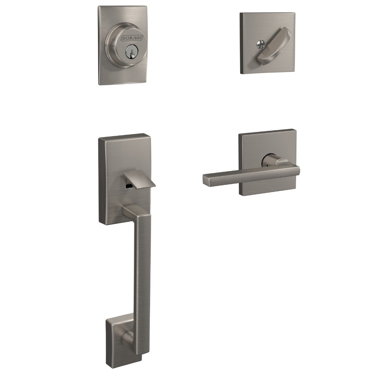 Custom Single Cylinder Handleset and Latitude Lever with Collins Trim
