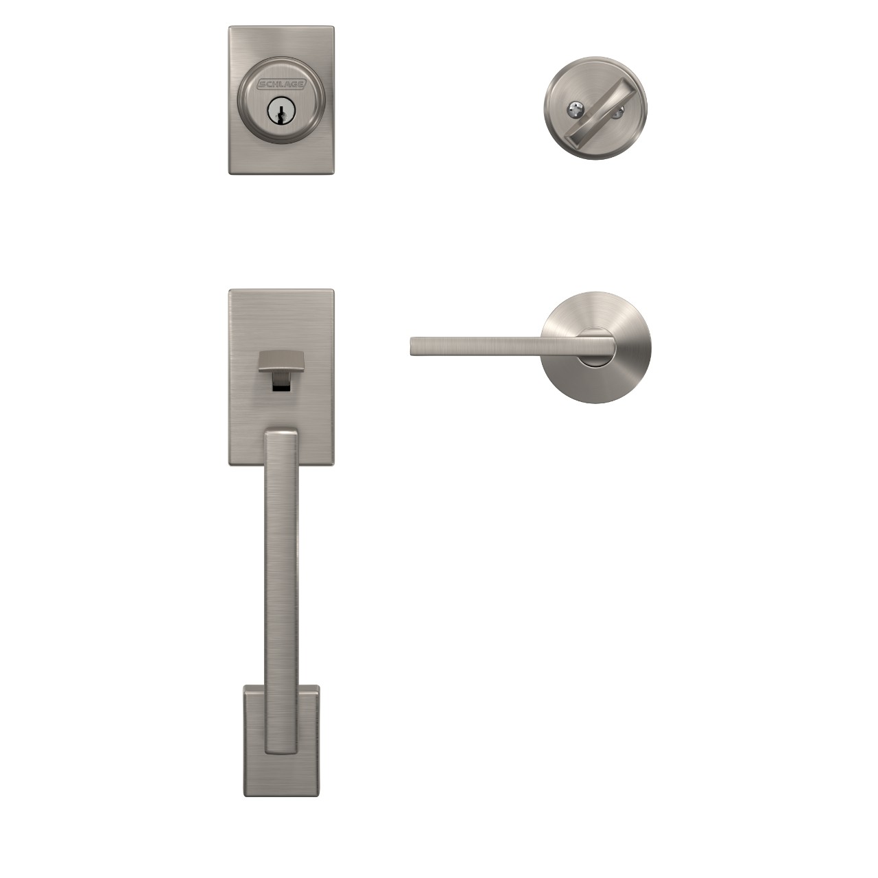 Custom Single Cylinder Handleset and Latitude Lever with Kinsler Trim
