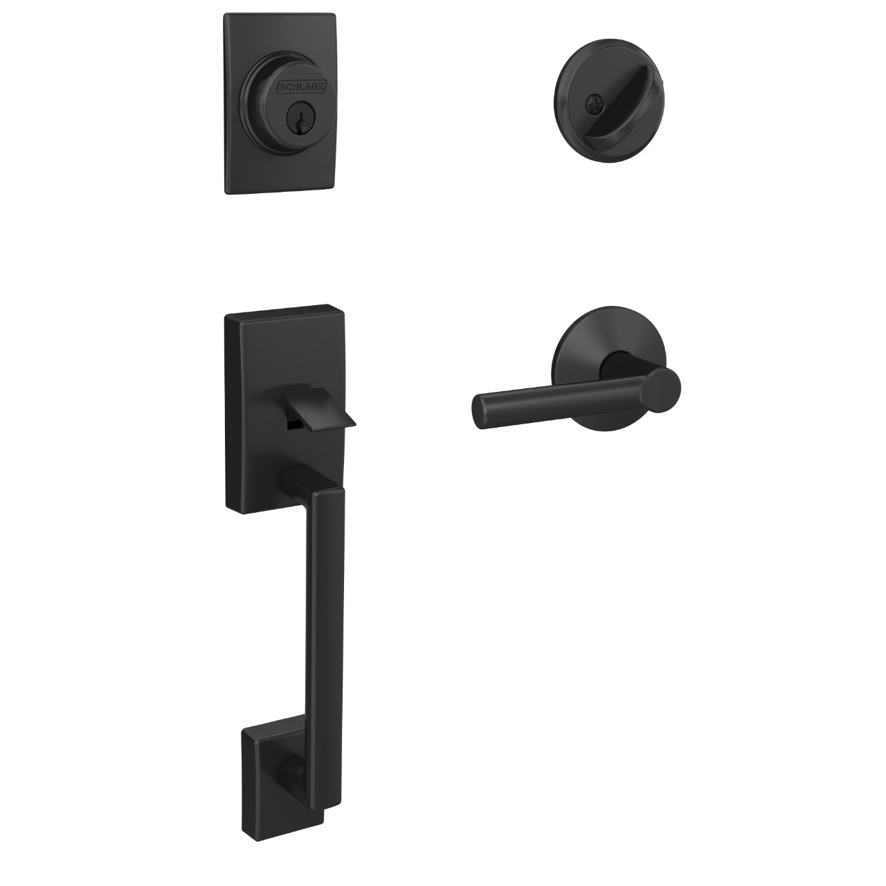 Custom Single Cylinder Handleset and Broadway Lever with Kinsler Trim