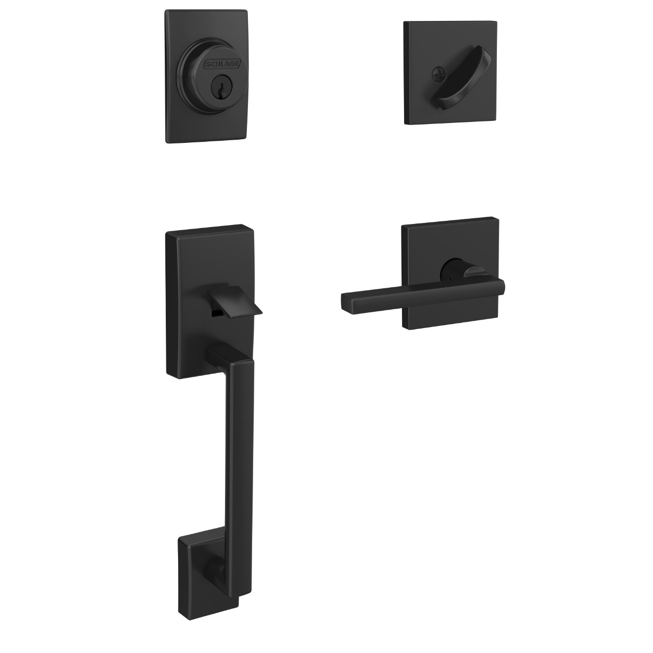 Custom Single Cylinder Handleset and Latitude Lever with Collins Trim