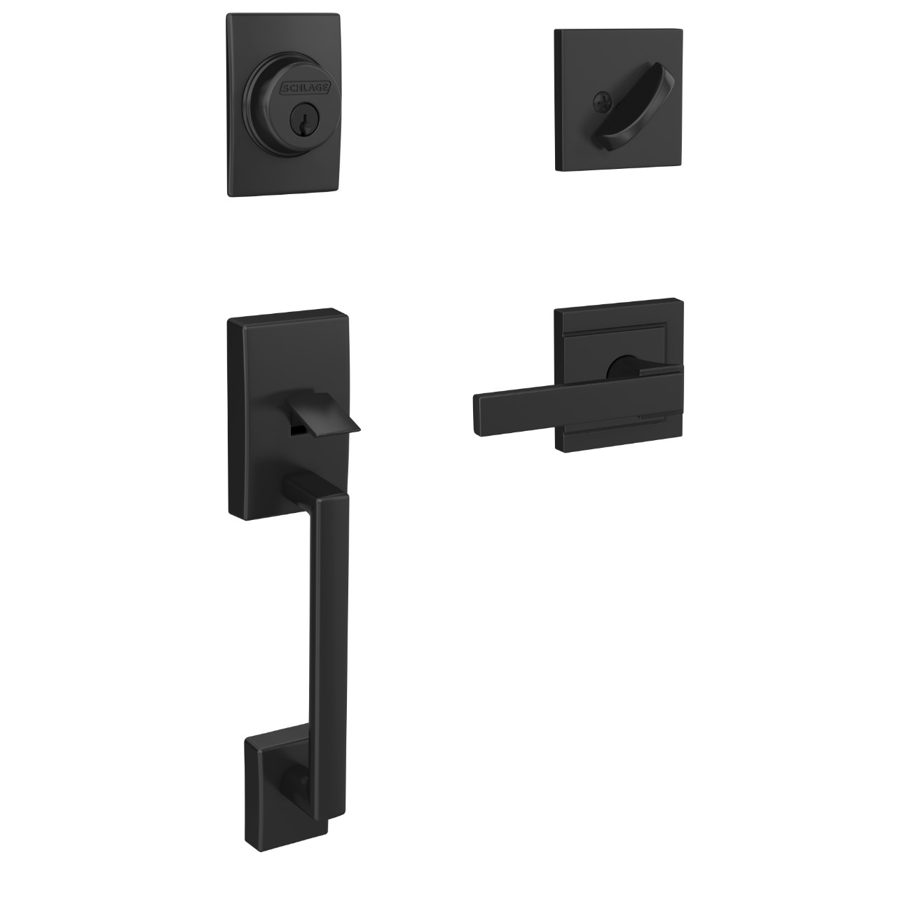 Custom Single Cylinder Handleset and Northbrook Lever with Upland Trim