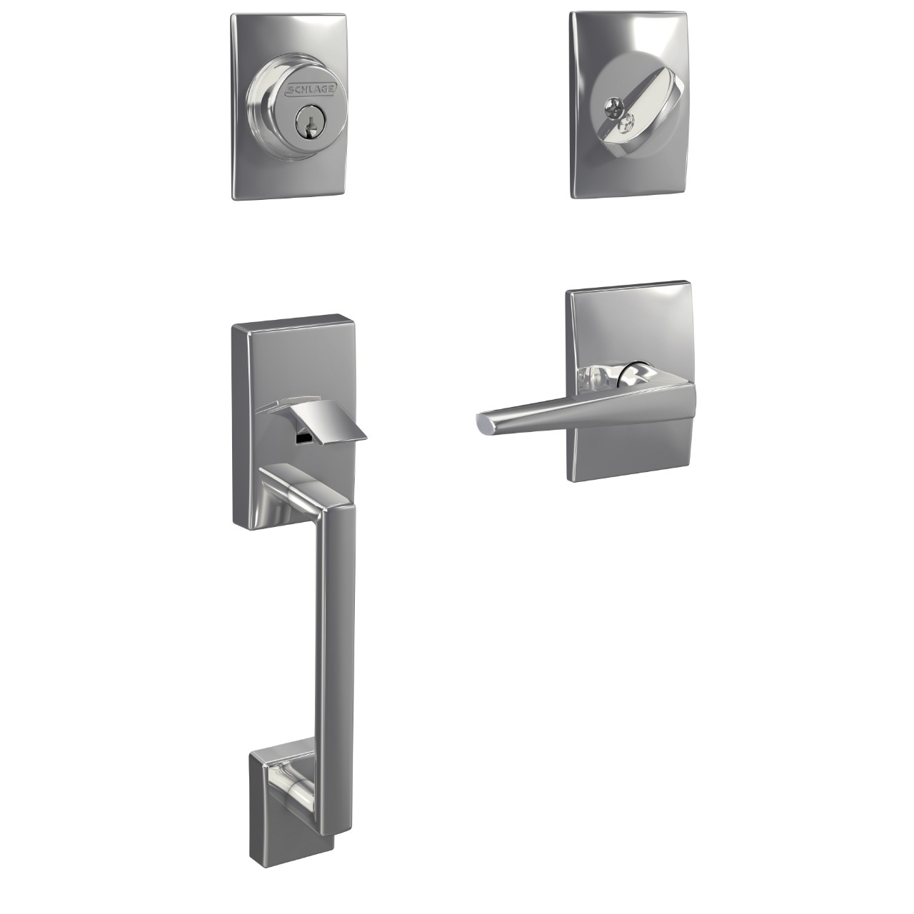 Custom Single Cylinder Handleset and Eller Lever with Century Trim