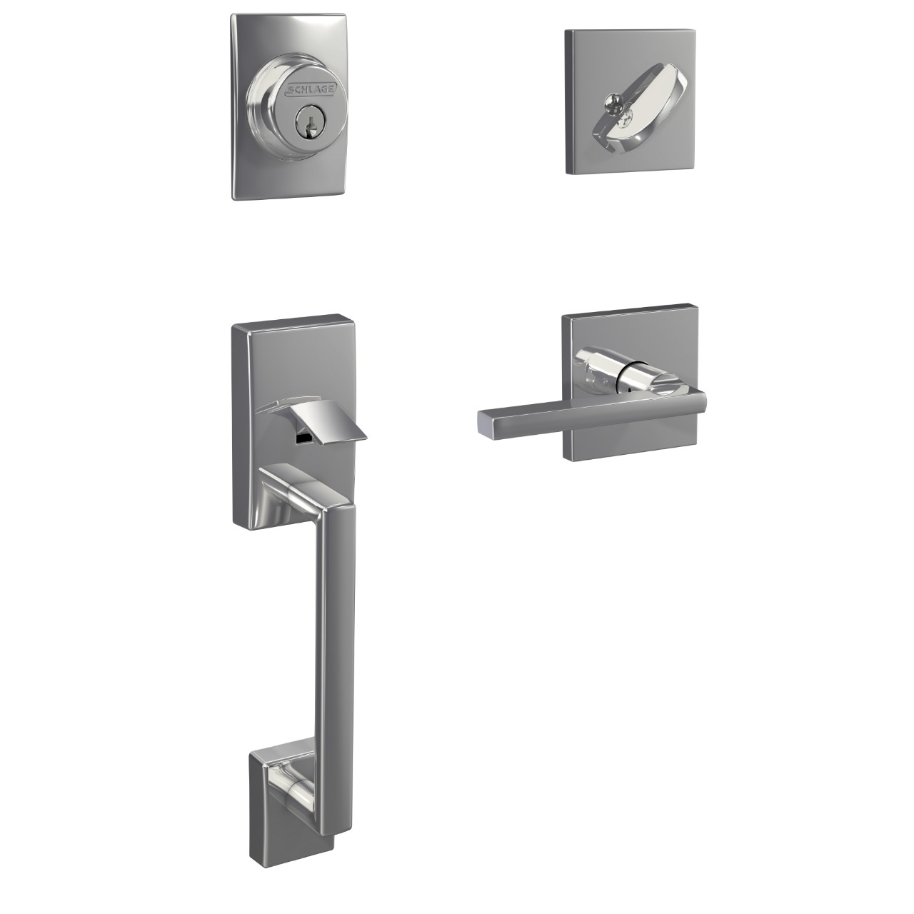 Custom Single Cylinder Handleset and Latitude Lever with Collins Trim