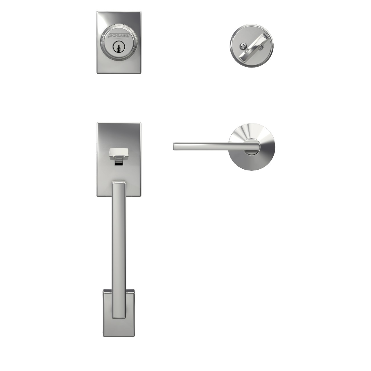 Custom Single Cylinder Handleset and Latitude Lever with Kinsler Trim