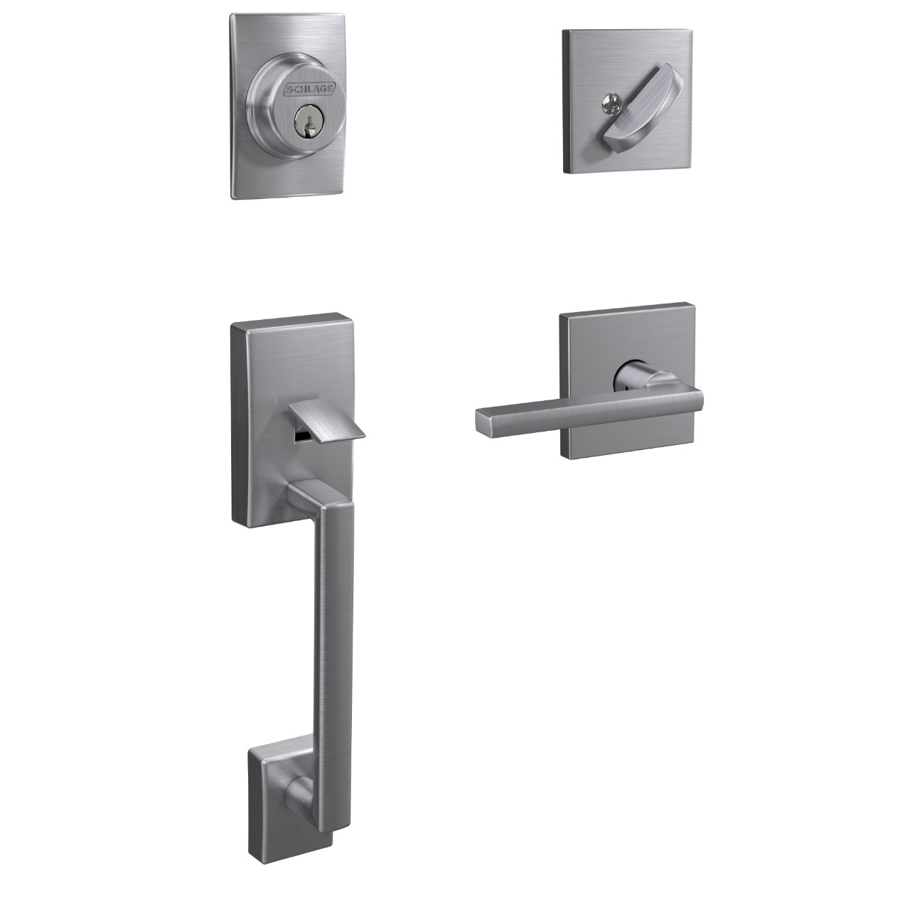 Custom Single Cylinder Handleset and Latitude Lever with Collins Trim