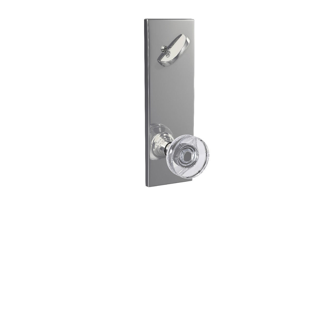 Century 3/4 Trim Single Cylinder Handleset Interior with Dawes Glass Knob