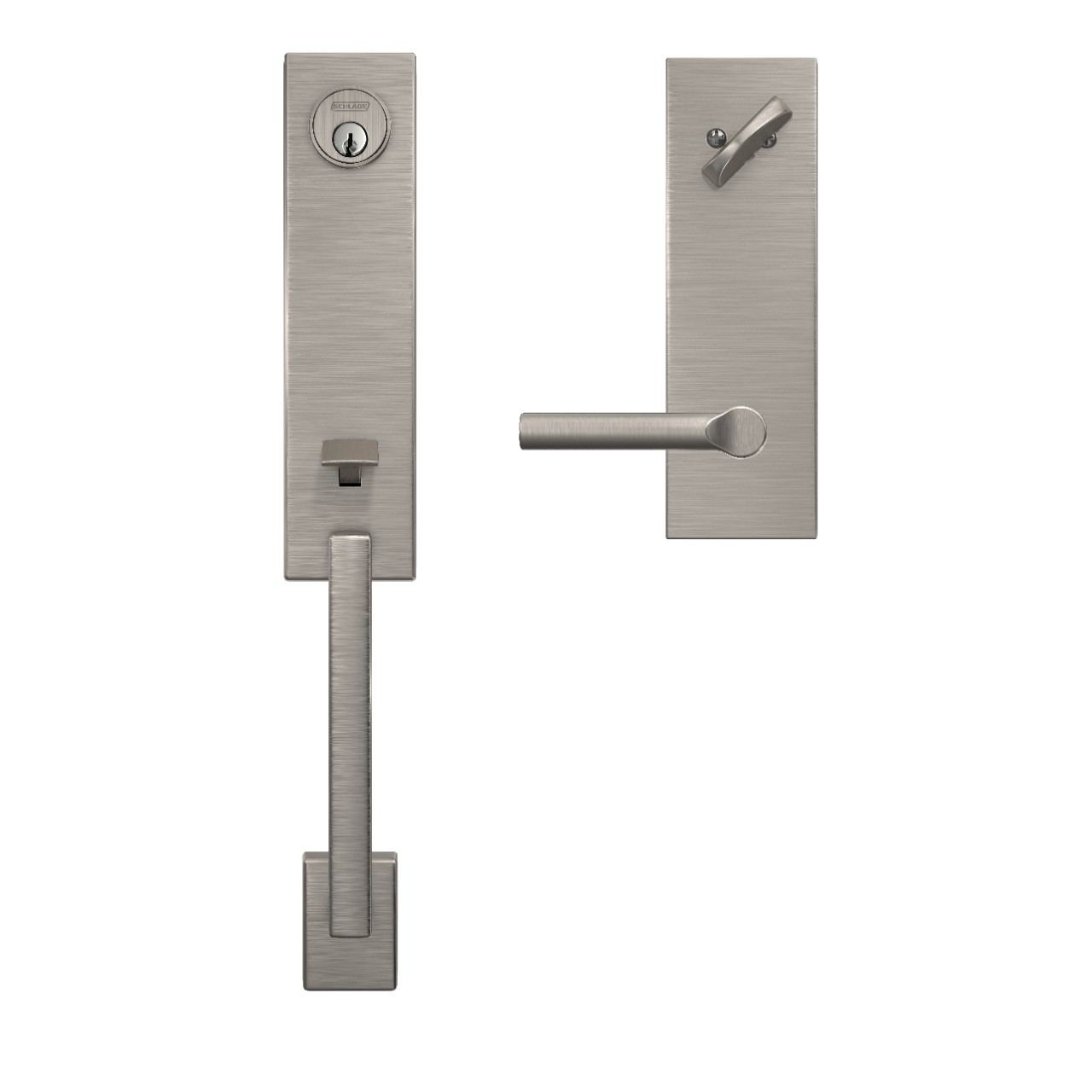 Custom 3/4 Trim Single Cylinder Handleset and Broadway Lever with Century Trim