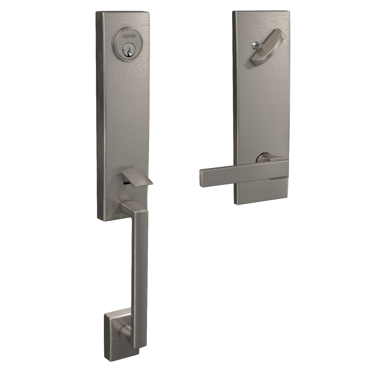 Custom 3/4 Trim Single Cylinder Handleset and Northbrook Lever with Century Trim