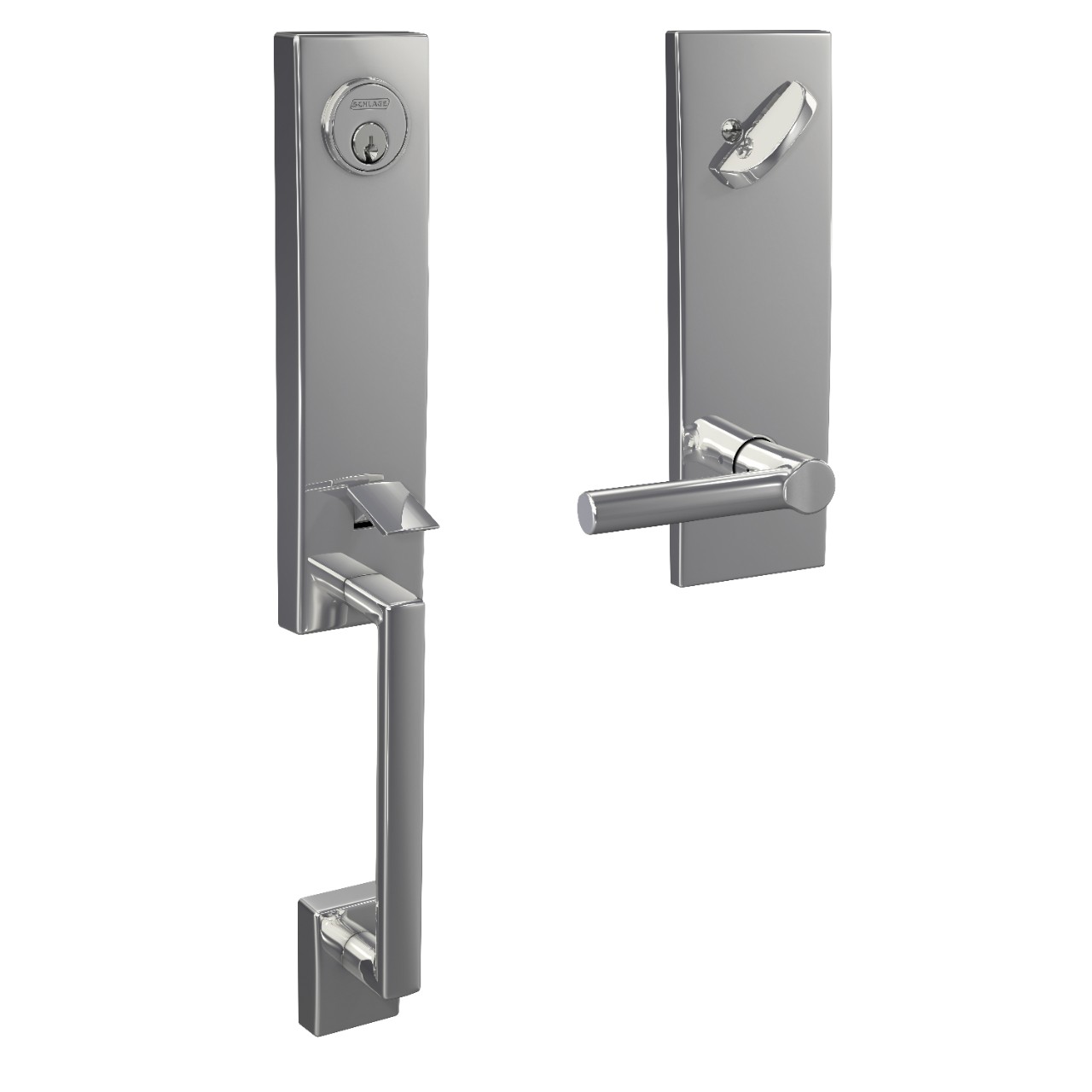 Custom 3/4 Trim Single Cylinder Handleset and Broadway Lever with Century Trim