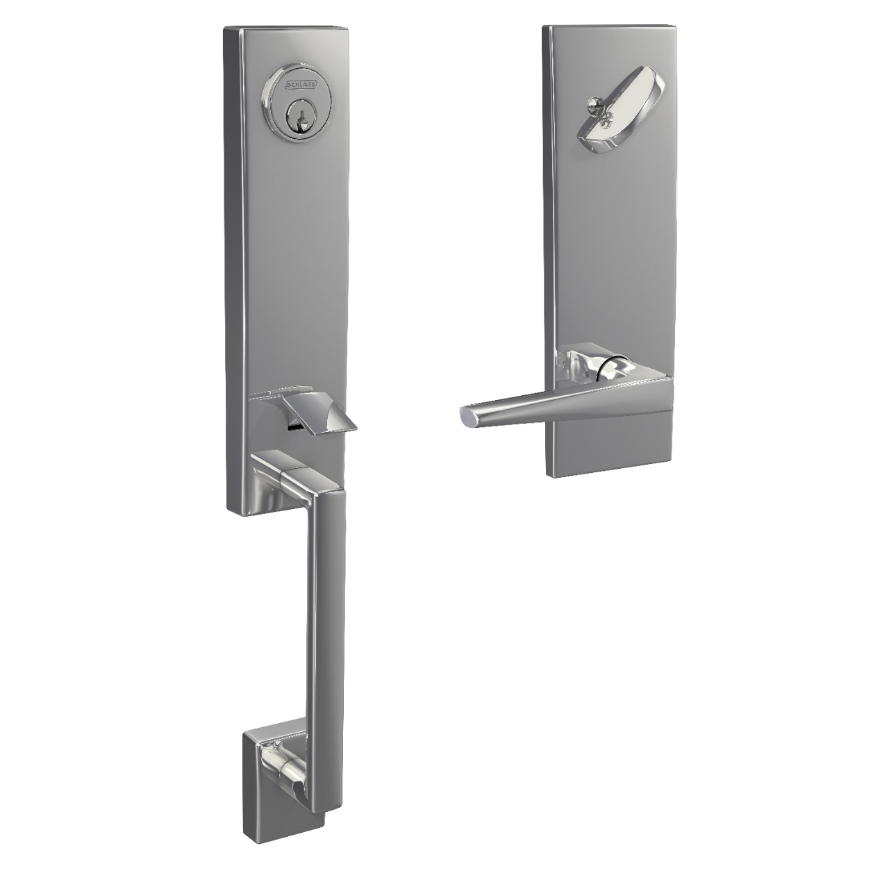 Custom 3/4 Trim Single Cylinder Handleset and Eller Lever with Century Trim
