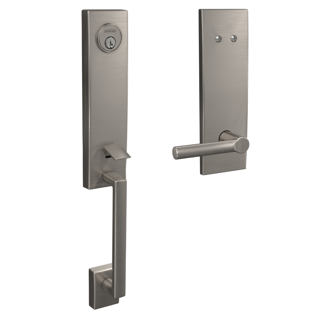 Custom 3/4 trim Inactive Handleset and Broadway Lever with Century Trim