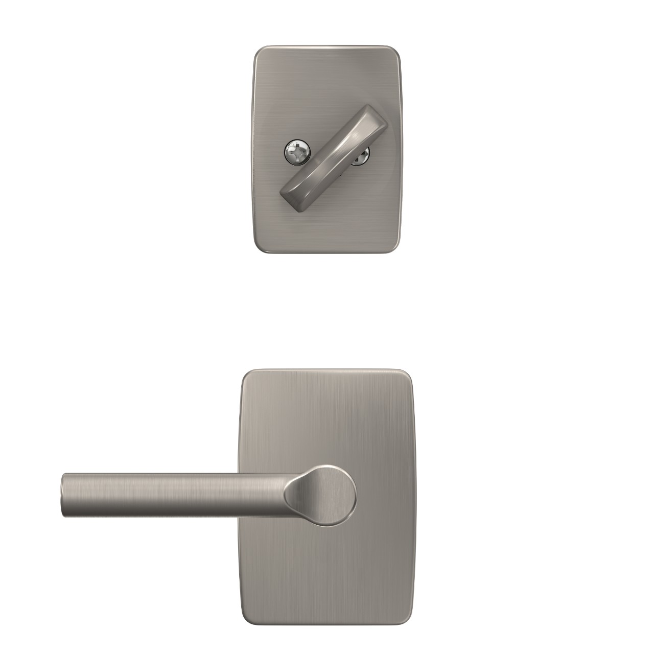 Single Cylinder Handleset Interior with Broadway Lever