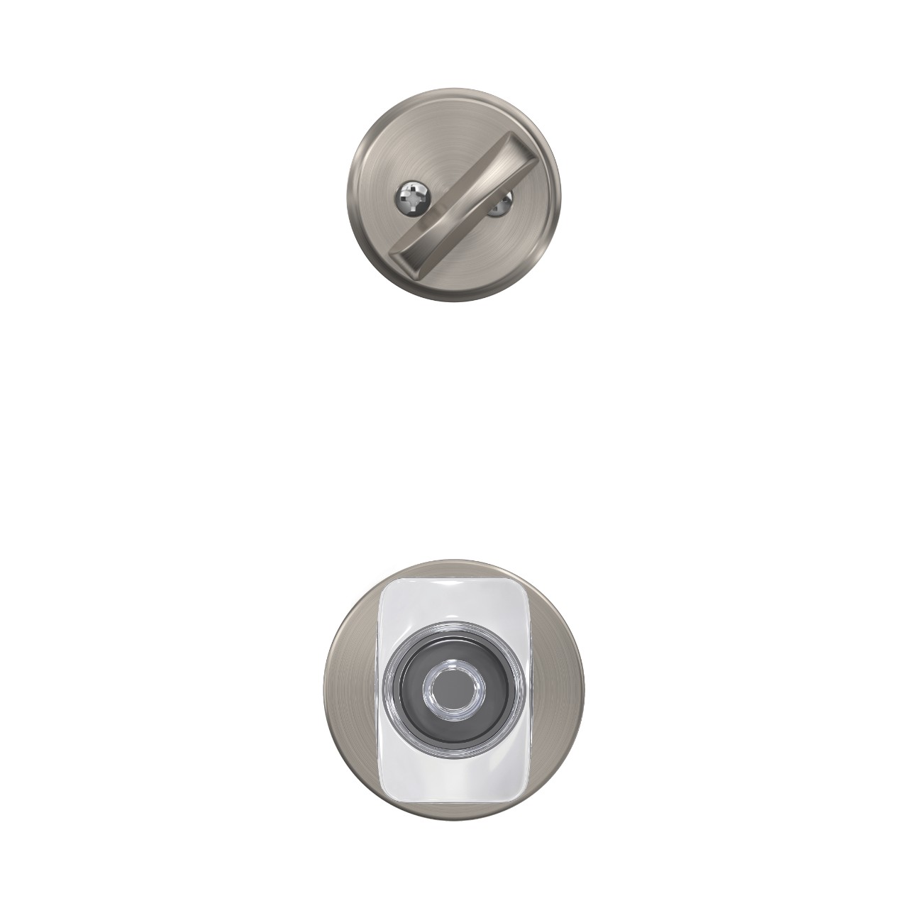 Single Cylinder Handleset Interior with Caine Glass Knob