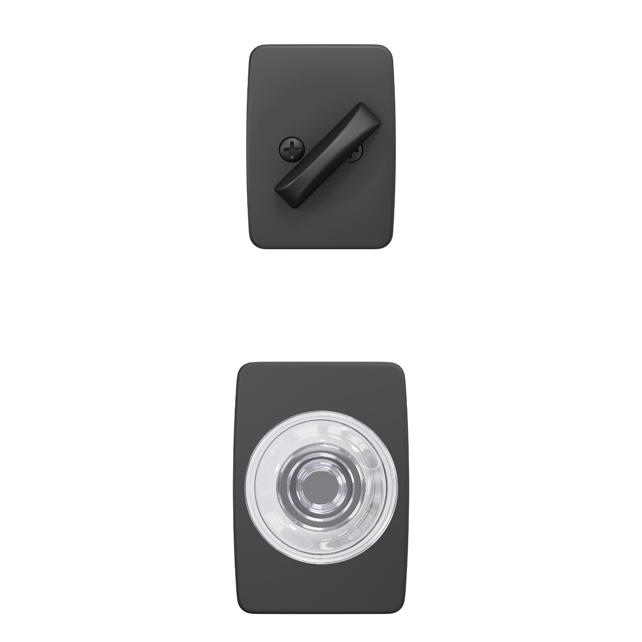 Single Cylinder Handleset Interior with Dawes Glass Knob