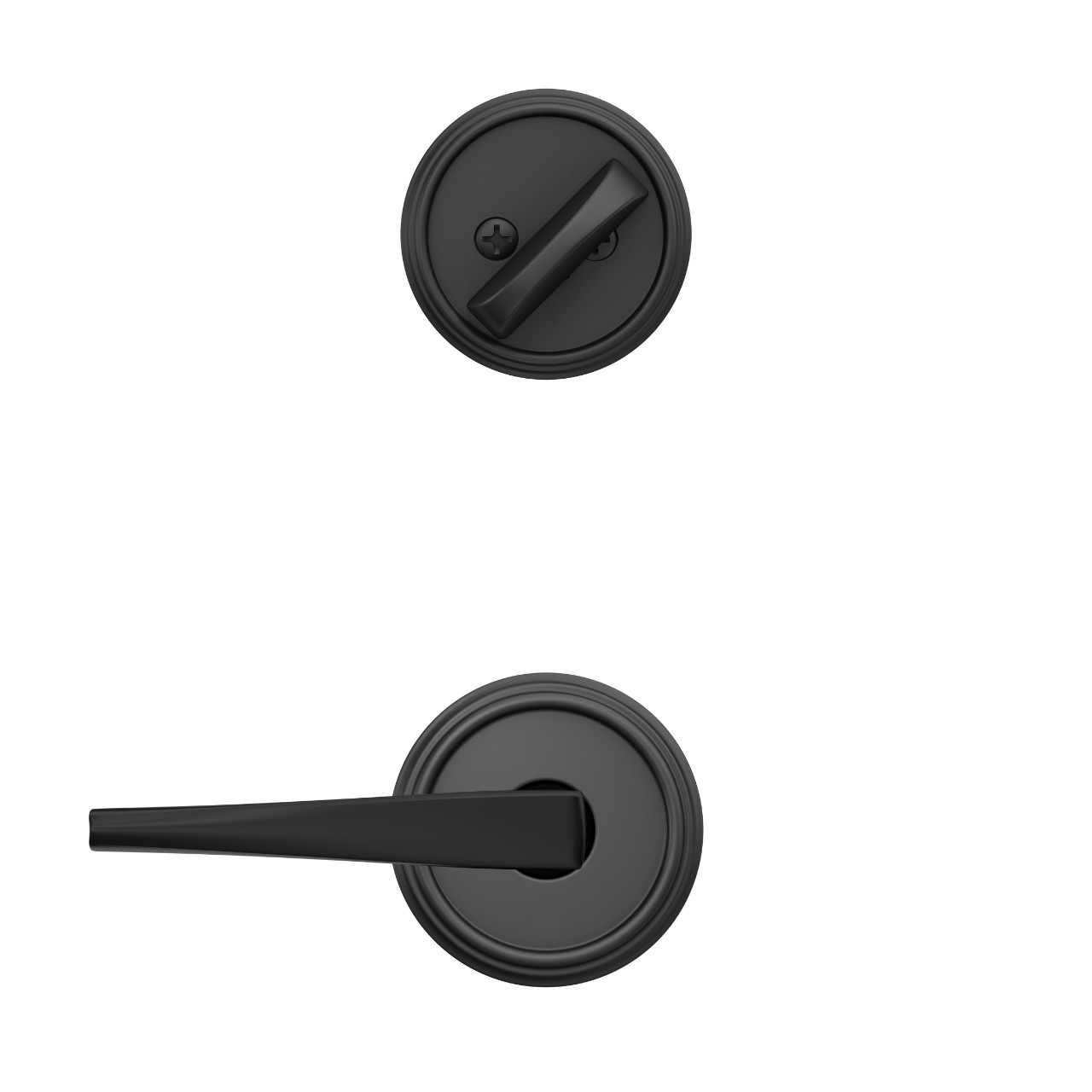 Single Cylinder Handleset Interior with Eller Lever