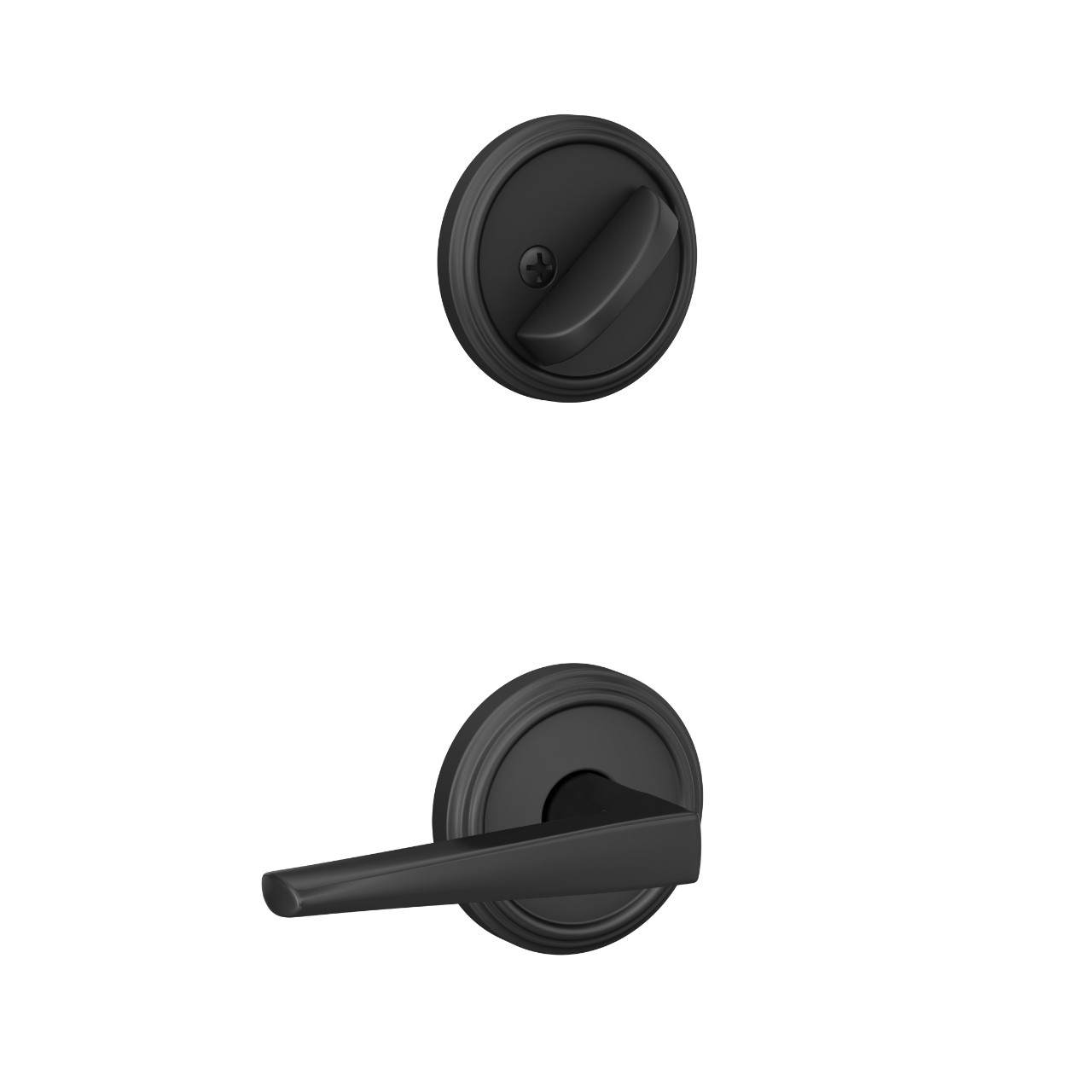 Single Cylinder Handleset Interior with Eller Lever
