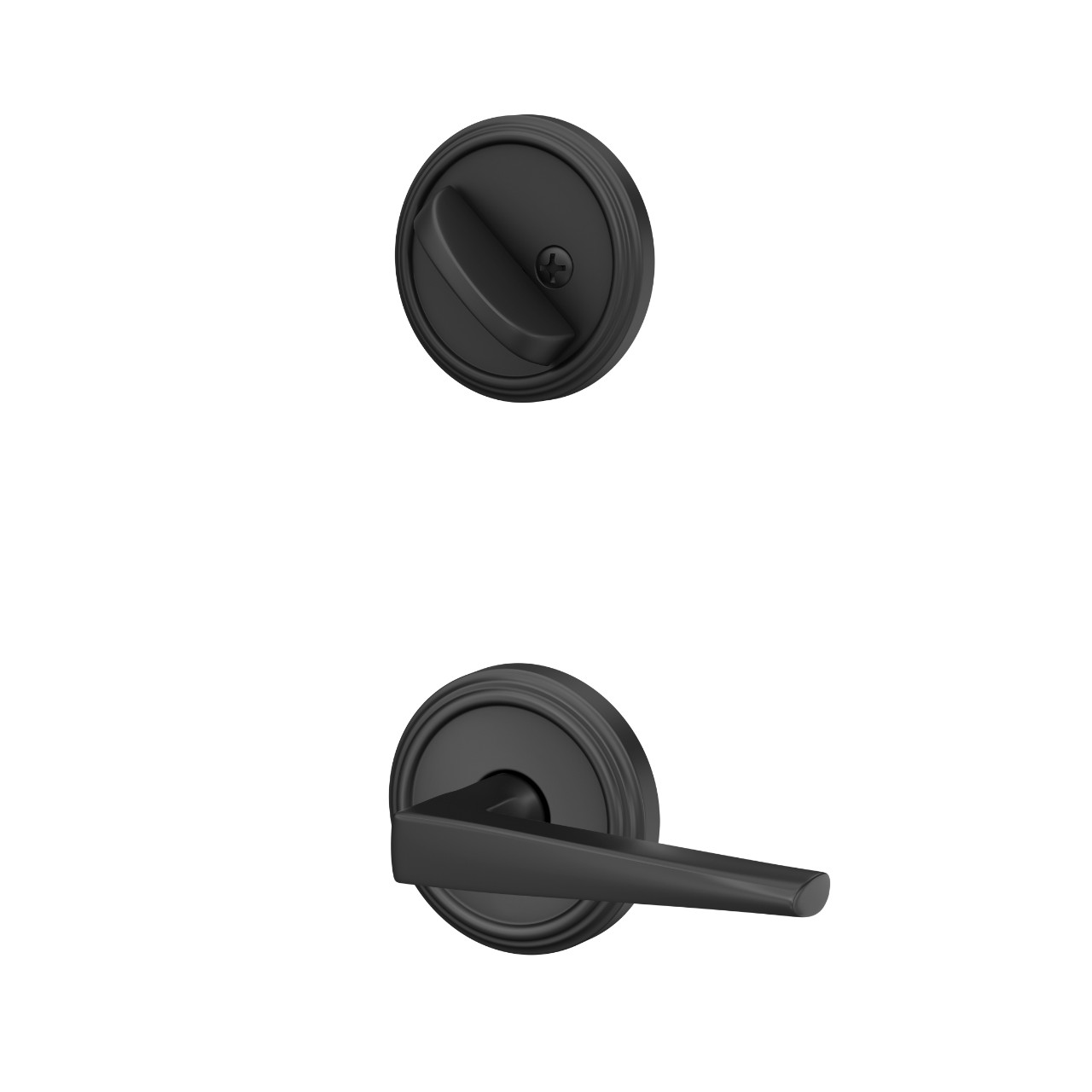 Single Cylinder Handleset Interior with Eller Lever