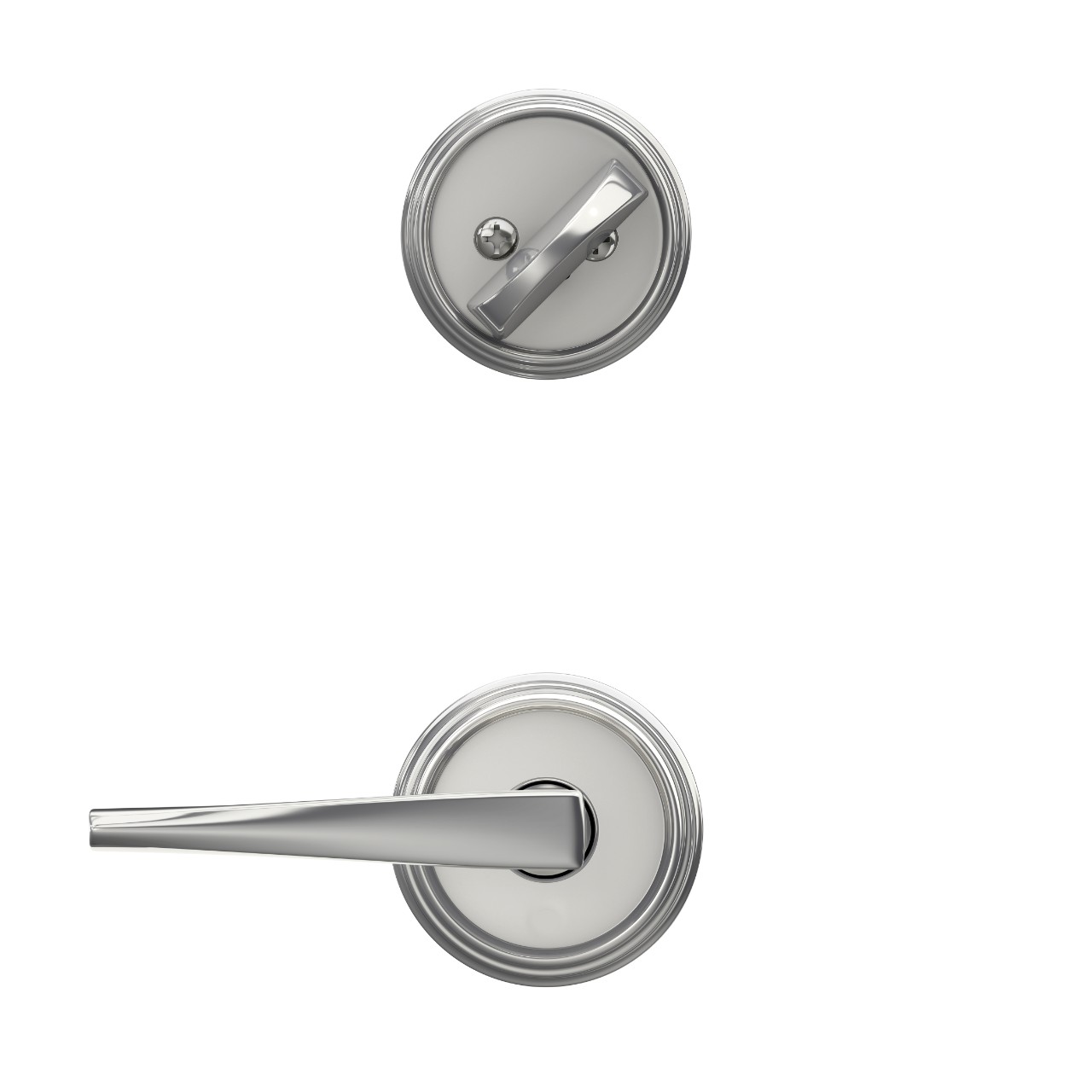 Single Cylinder Handleset Interior with Eller Lever