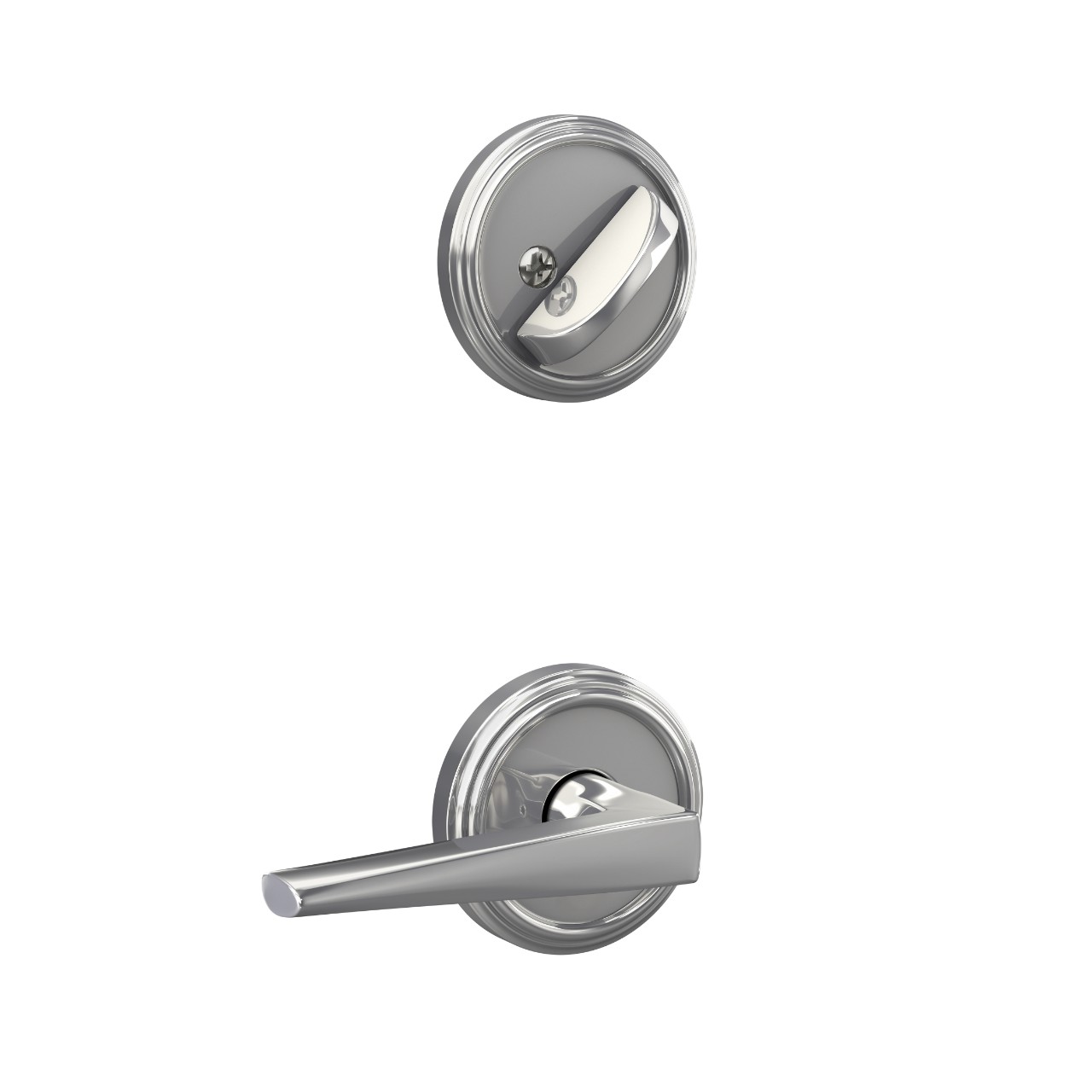 Single Cylinder Handleset Interior with Eller Lever