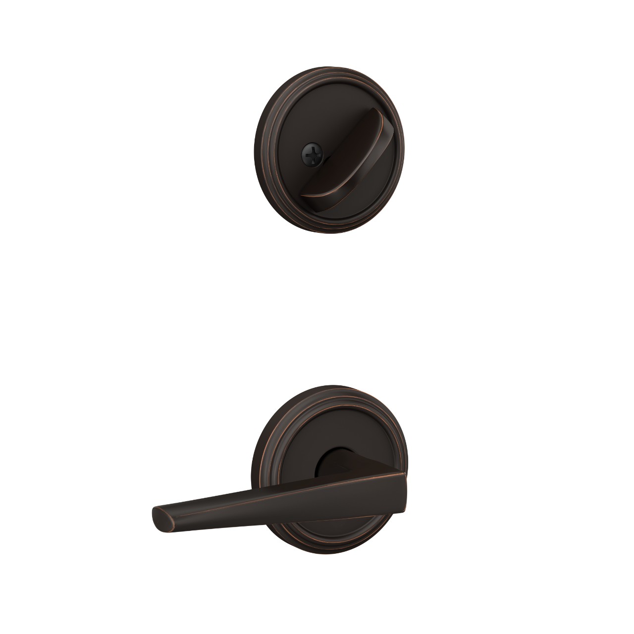 Single Cylinder Handleset Interior with Eller Lever