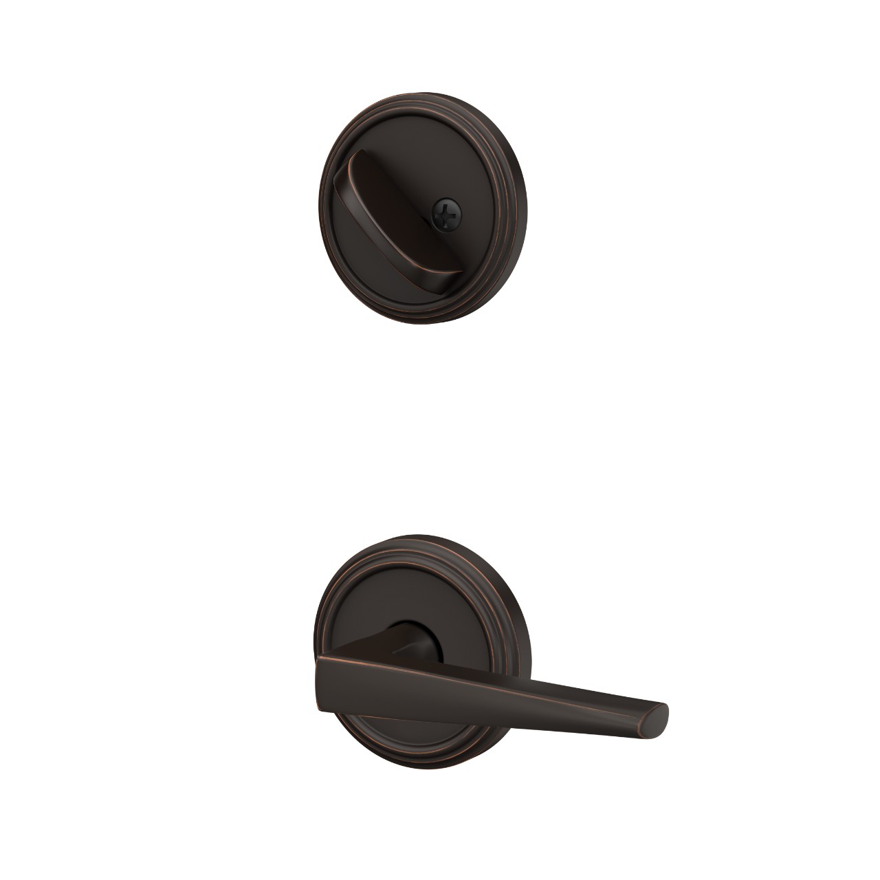 Single Cylinder Handleset Interior with Eller Lever