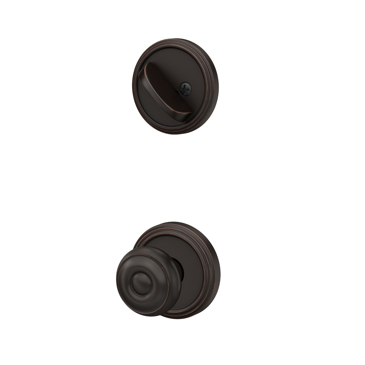 Single Cylinder Handleset Interior with Georgian Knob