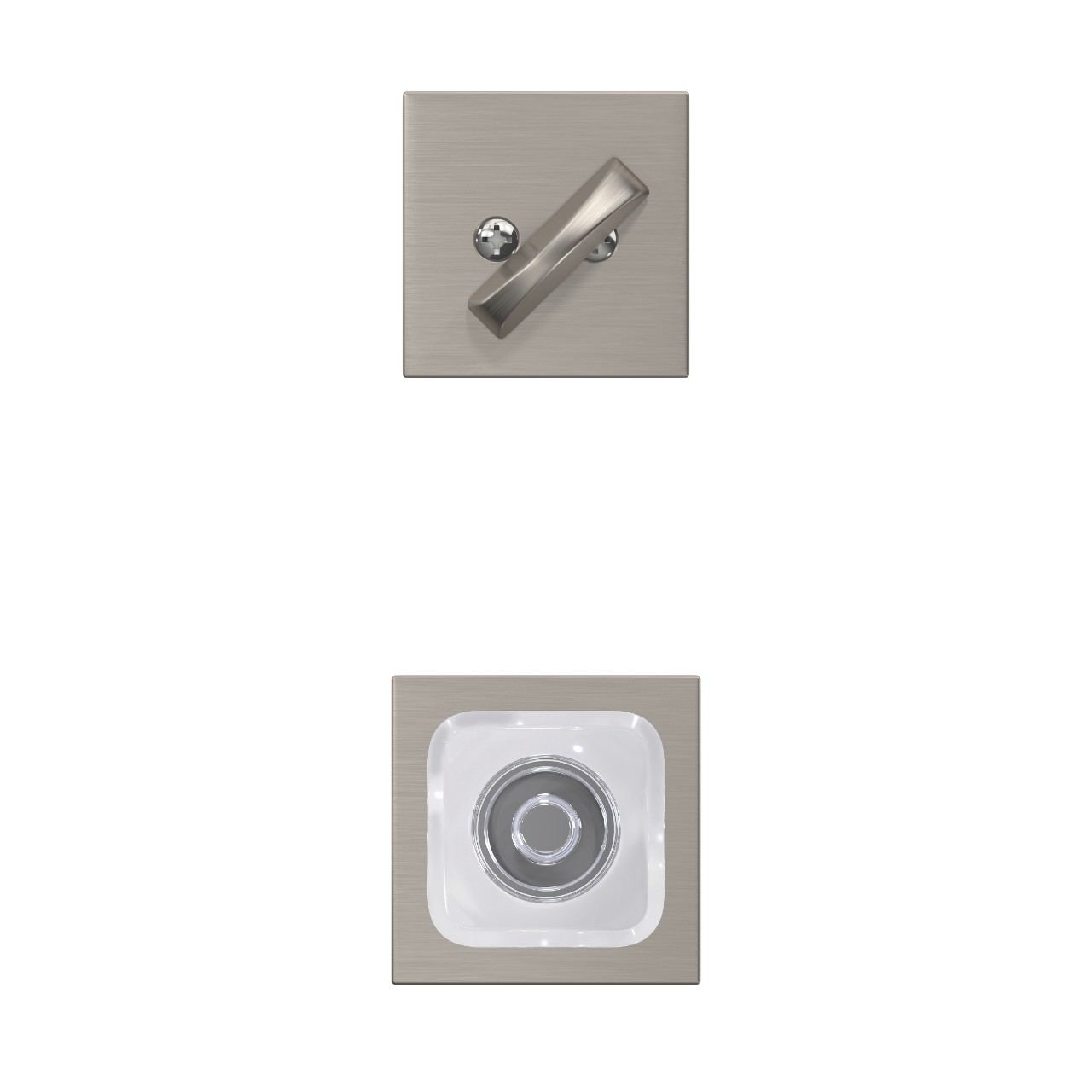 Single Cylinder Handleset Interior with Kyle Glass Knob