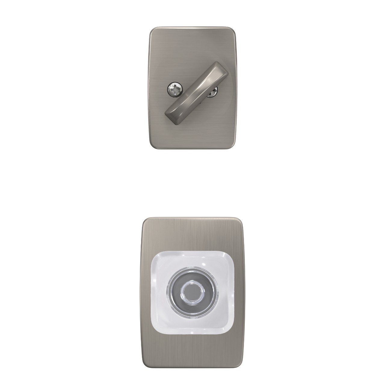 Single Cylinder Handleset Interior with Kyle Glass Knob