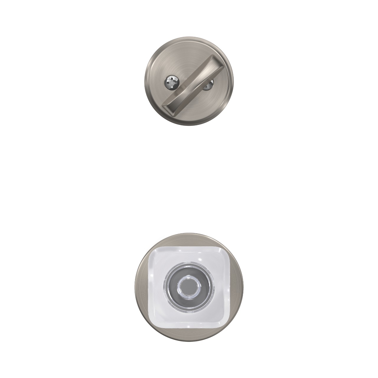 Single Cylinder Handleset Interior with Kyle Glass Knob