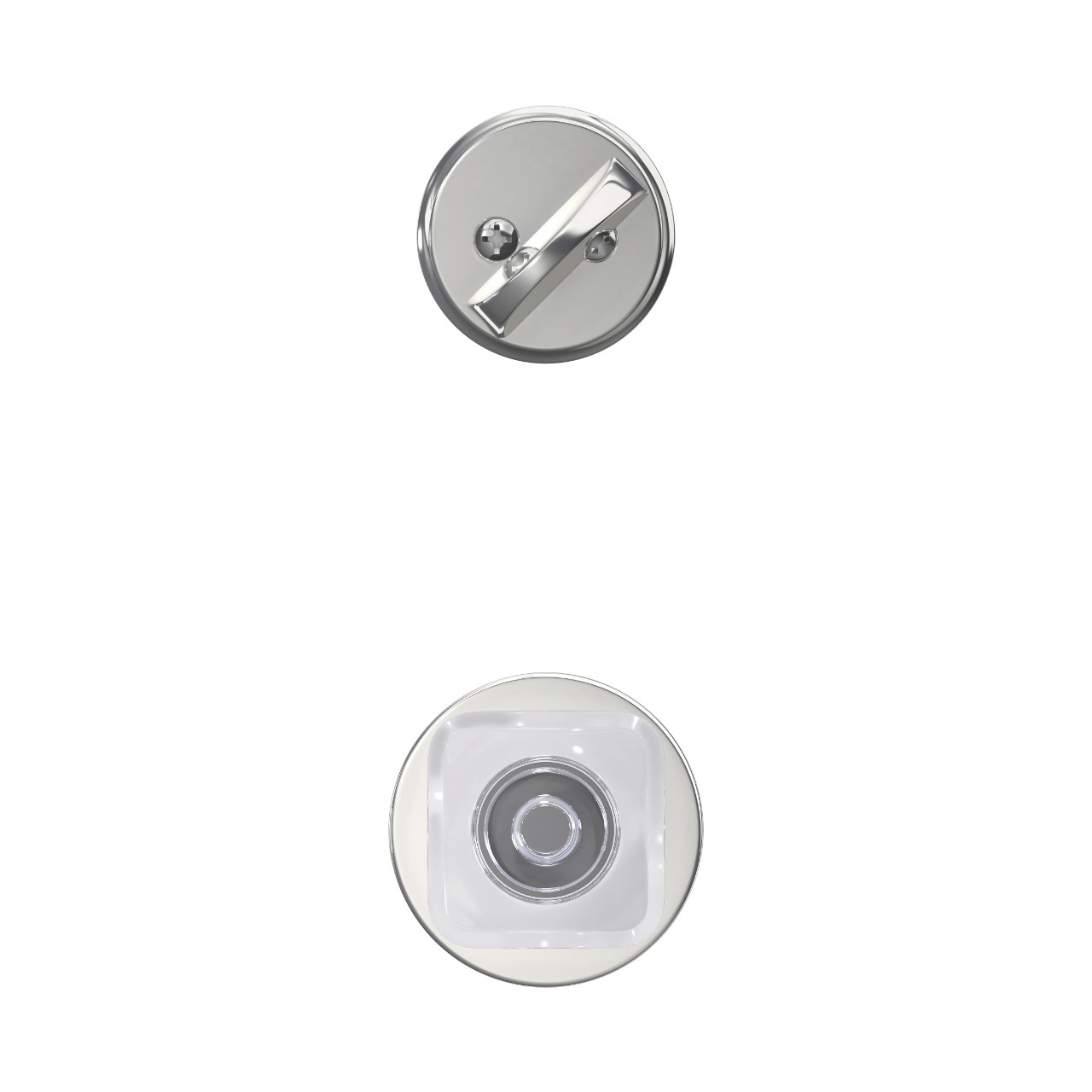 Single Cylinder Handleset Interior with Kyle Glass Knob