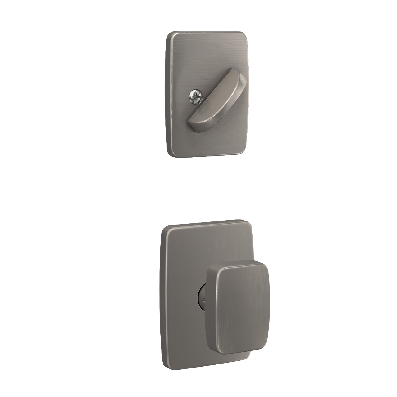Single Cylinder Handleset Interior with Nixon Knob