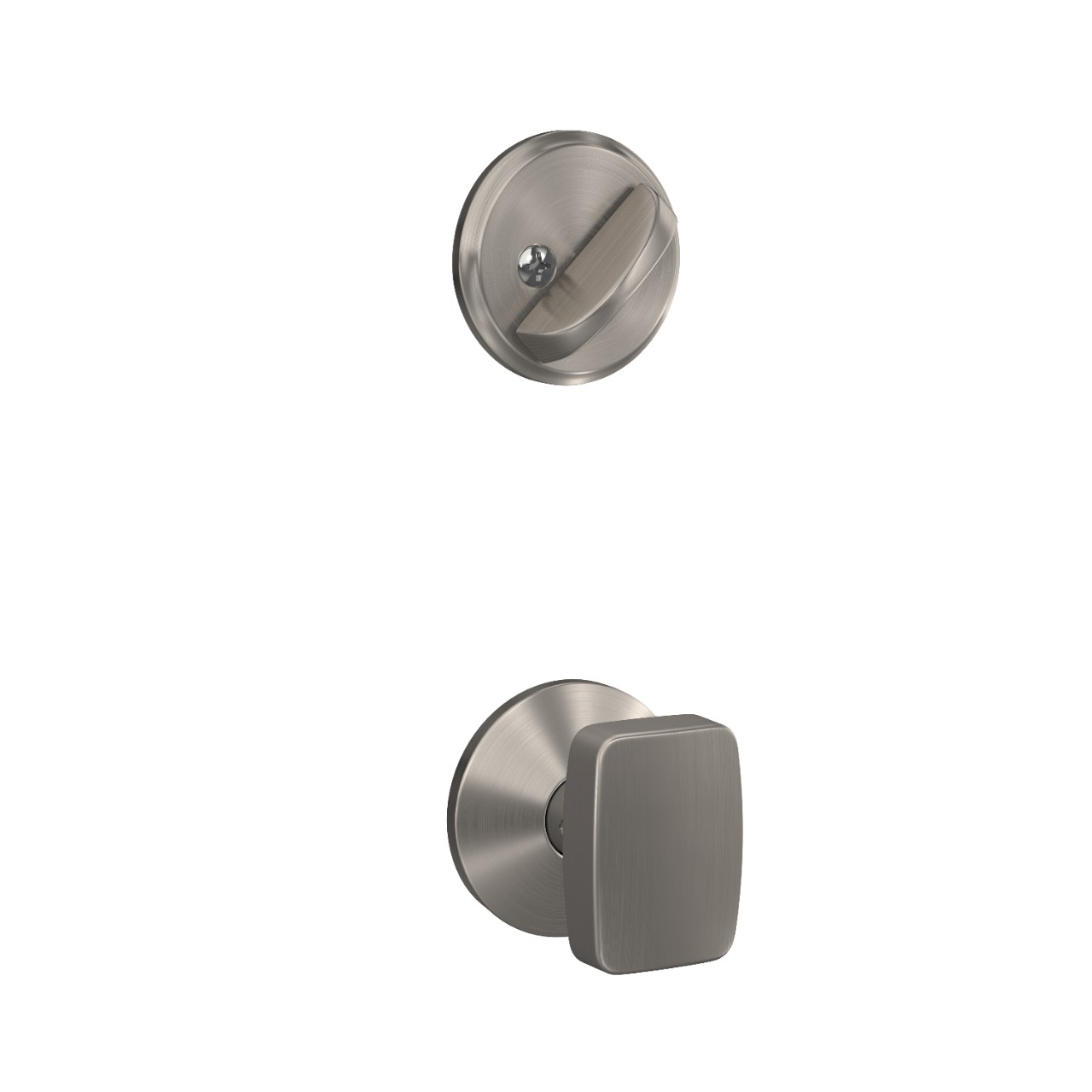 Single Cylinder Handleset Interior with Nixon Knob