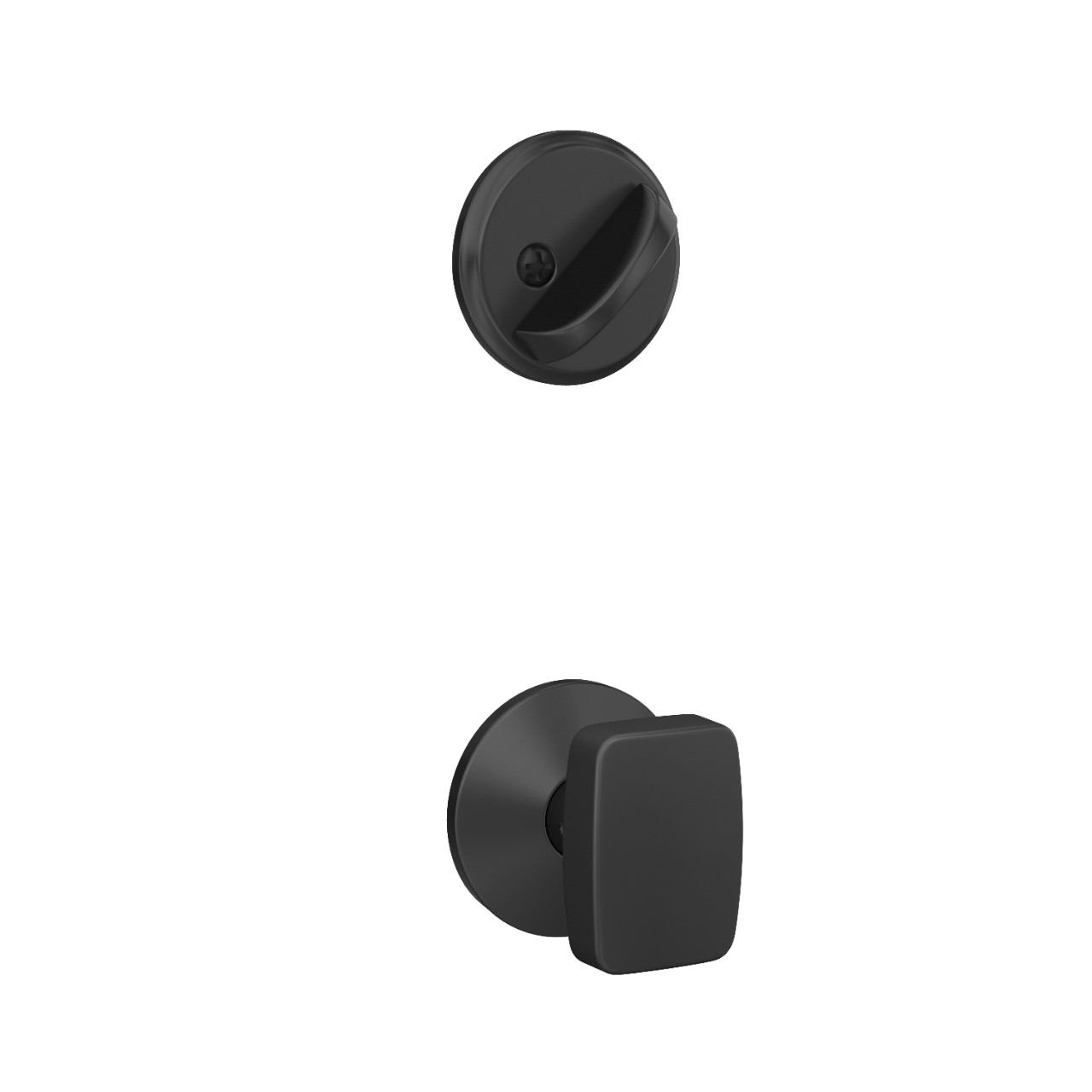 Single Cylinder Handleset Interior with Nixon Knob
