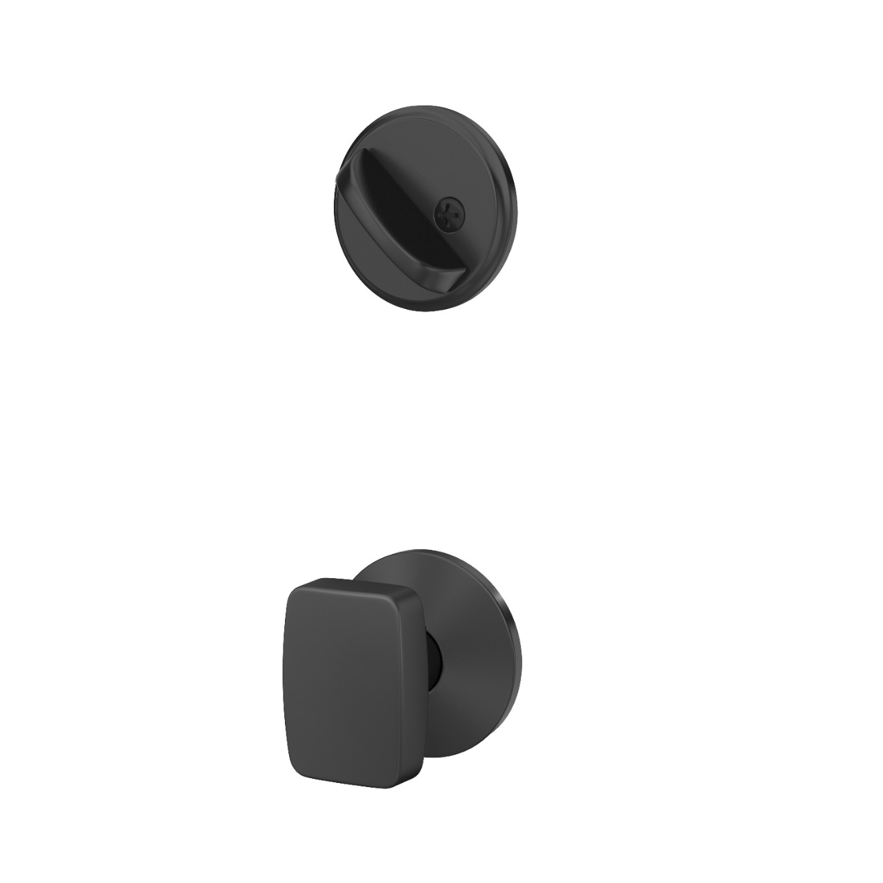 Single Cylinder Handleset Interior with Nixon Knob