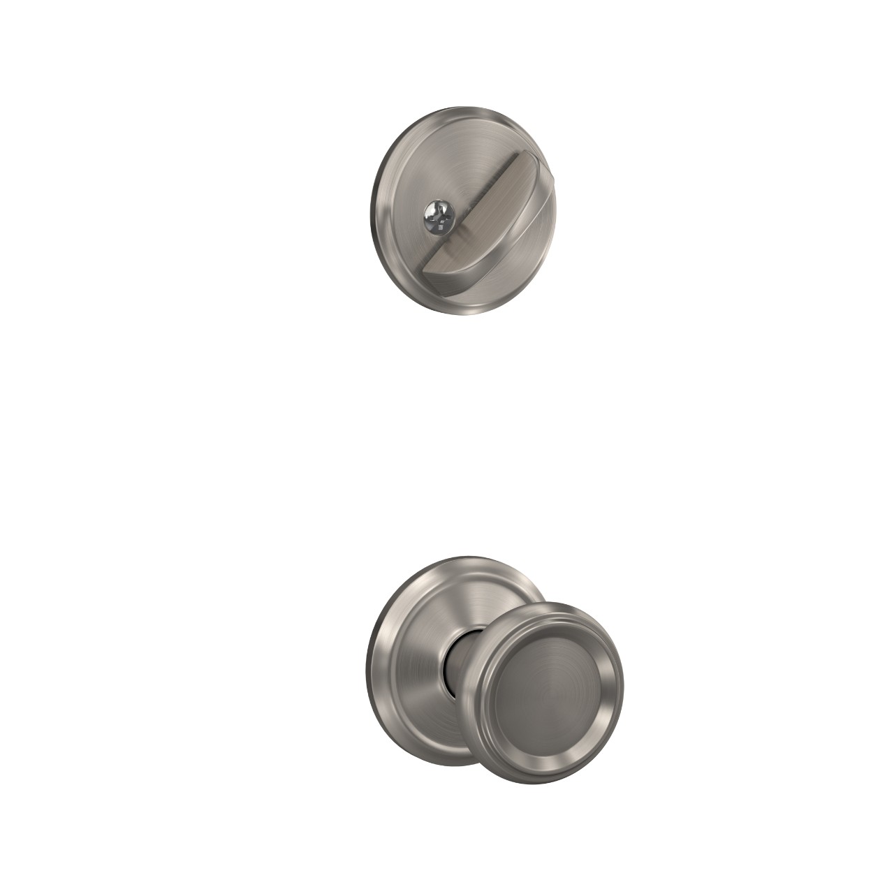 Single Cylinder Handleset Interior with Offerman Knob