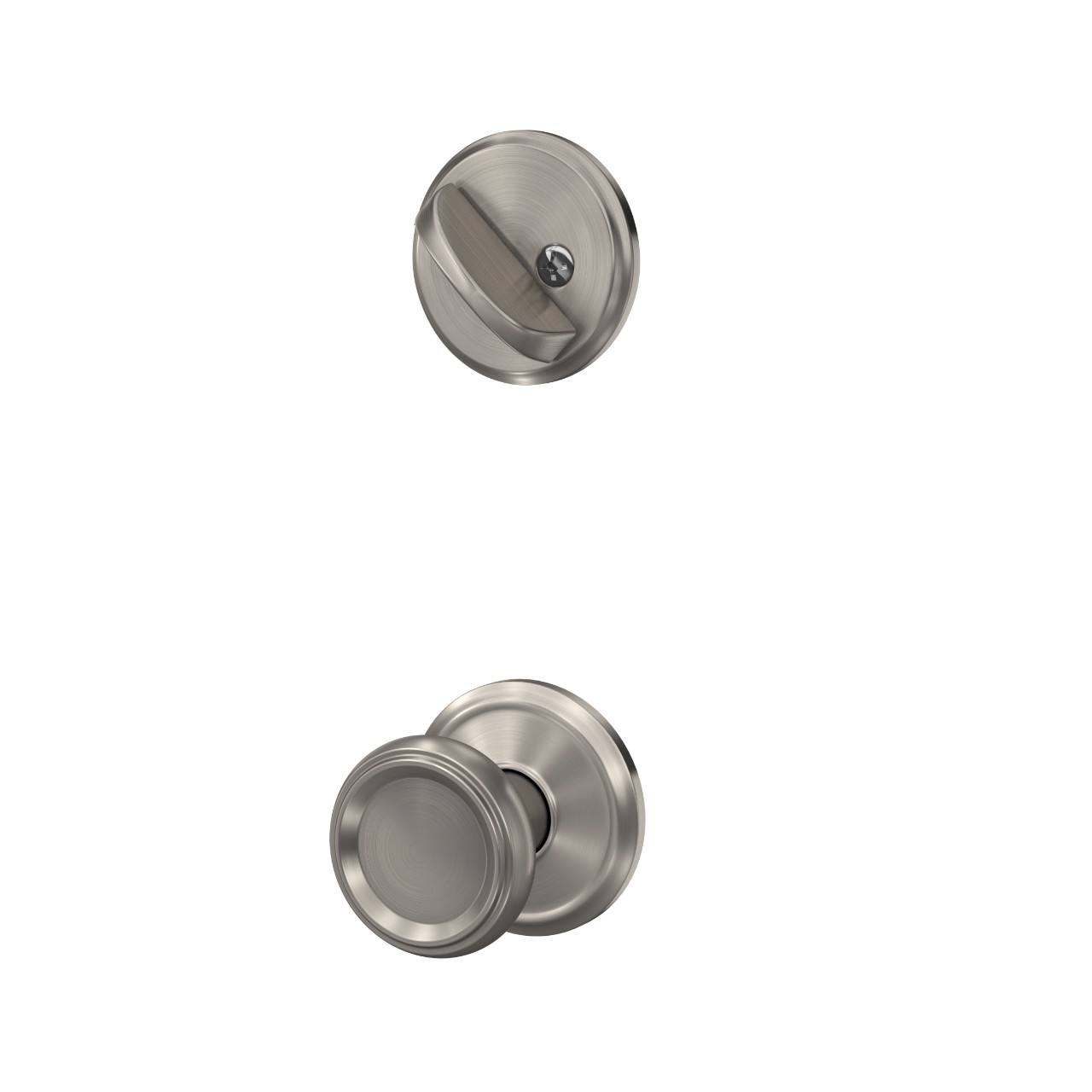 Single Cylinder Handleset Interior with Offerman Knob