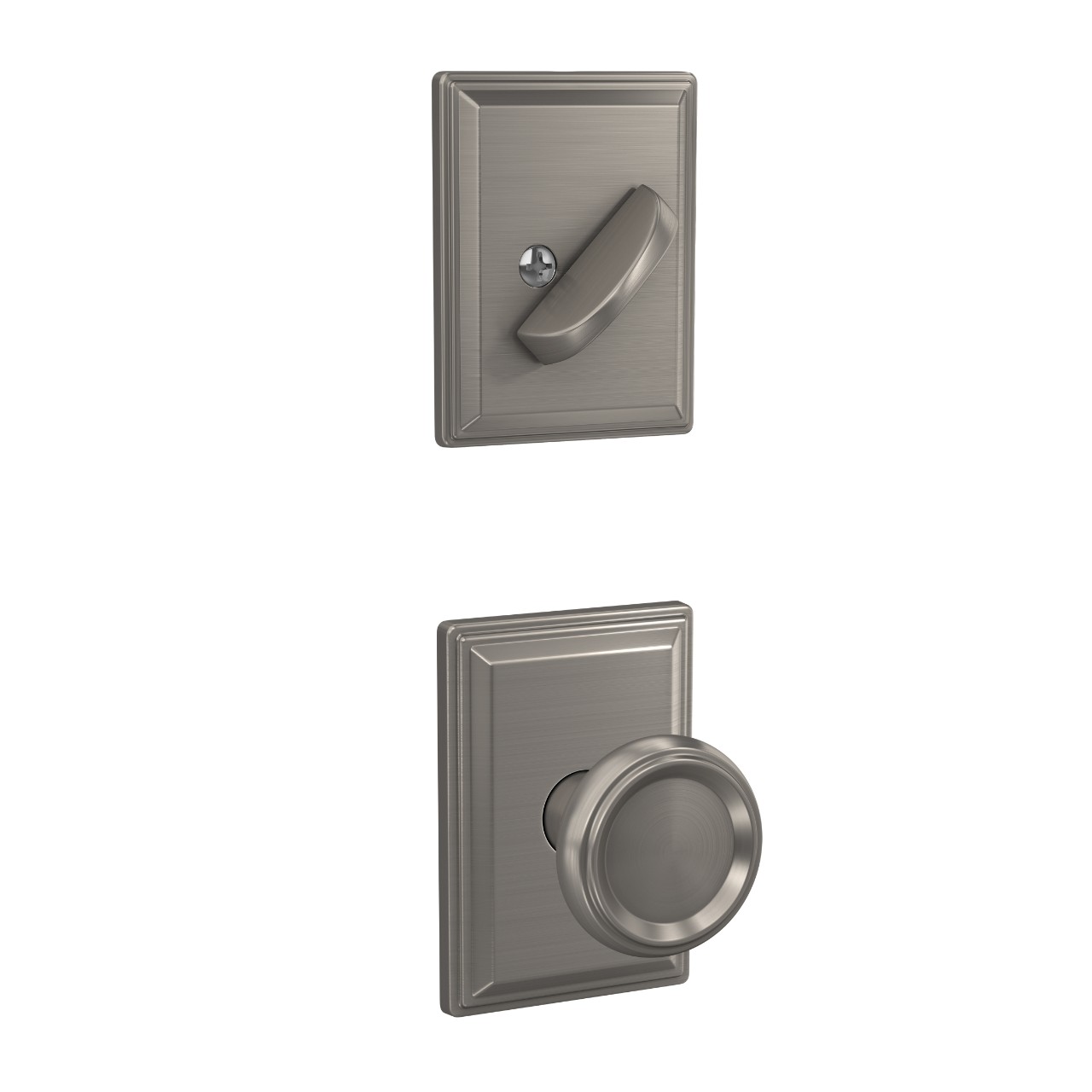 Single Cylinder Handleset Interior with Offerman Knob