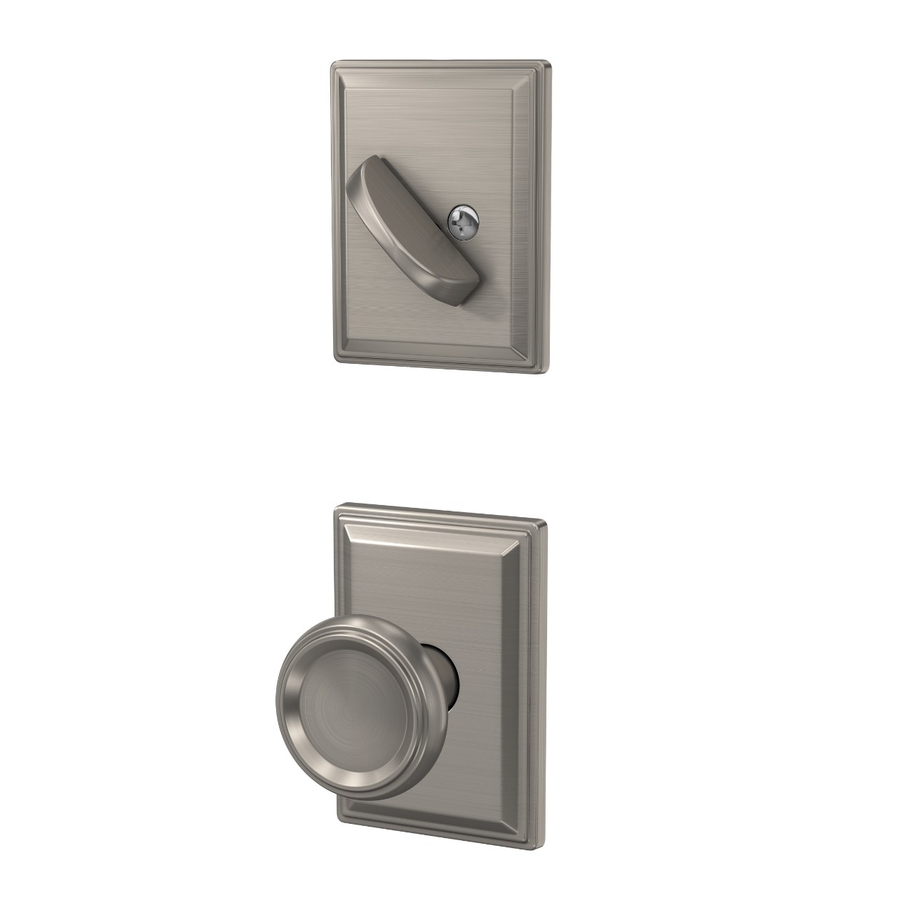 Single Cylinder Handleset Interior with Offerman Knob