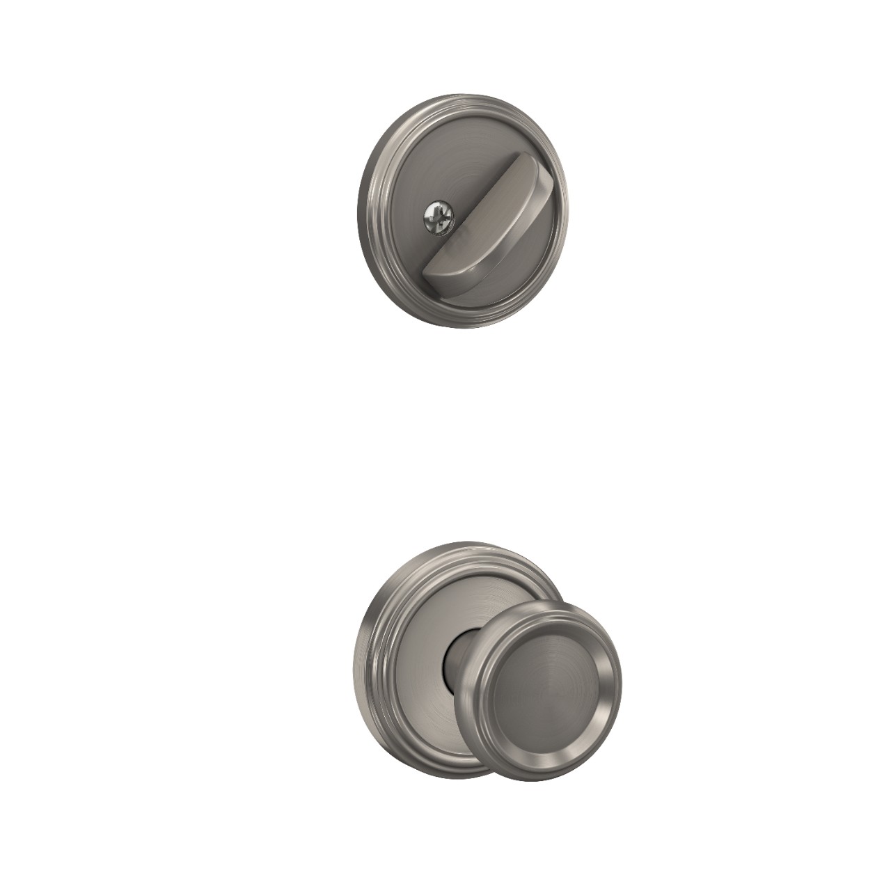 Single Cylinder Handleset Interior with Offerman Knob