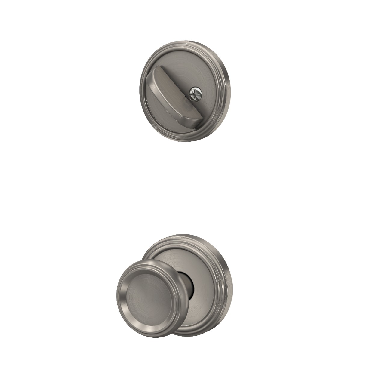 Single Cylinder Handleset Interior with Offerman Knob