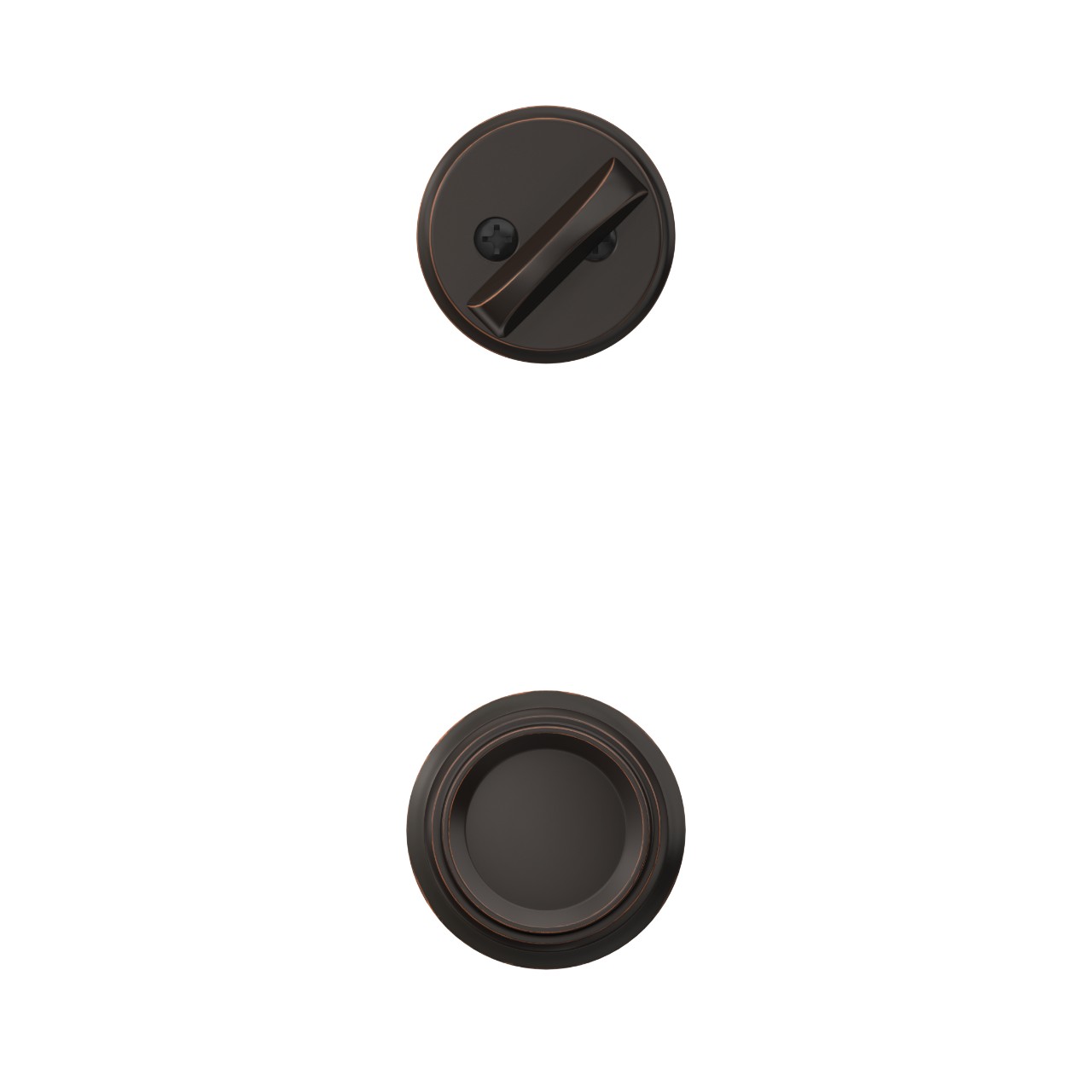 Single Cylinder Handleset Interior with Offerman Knob